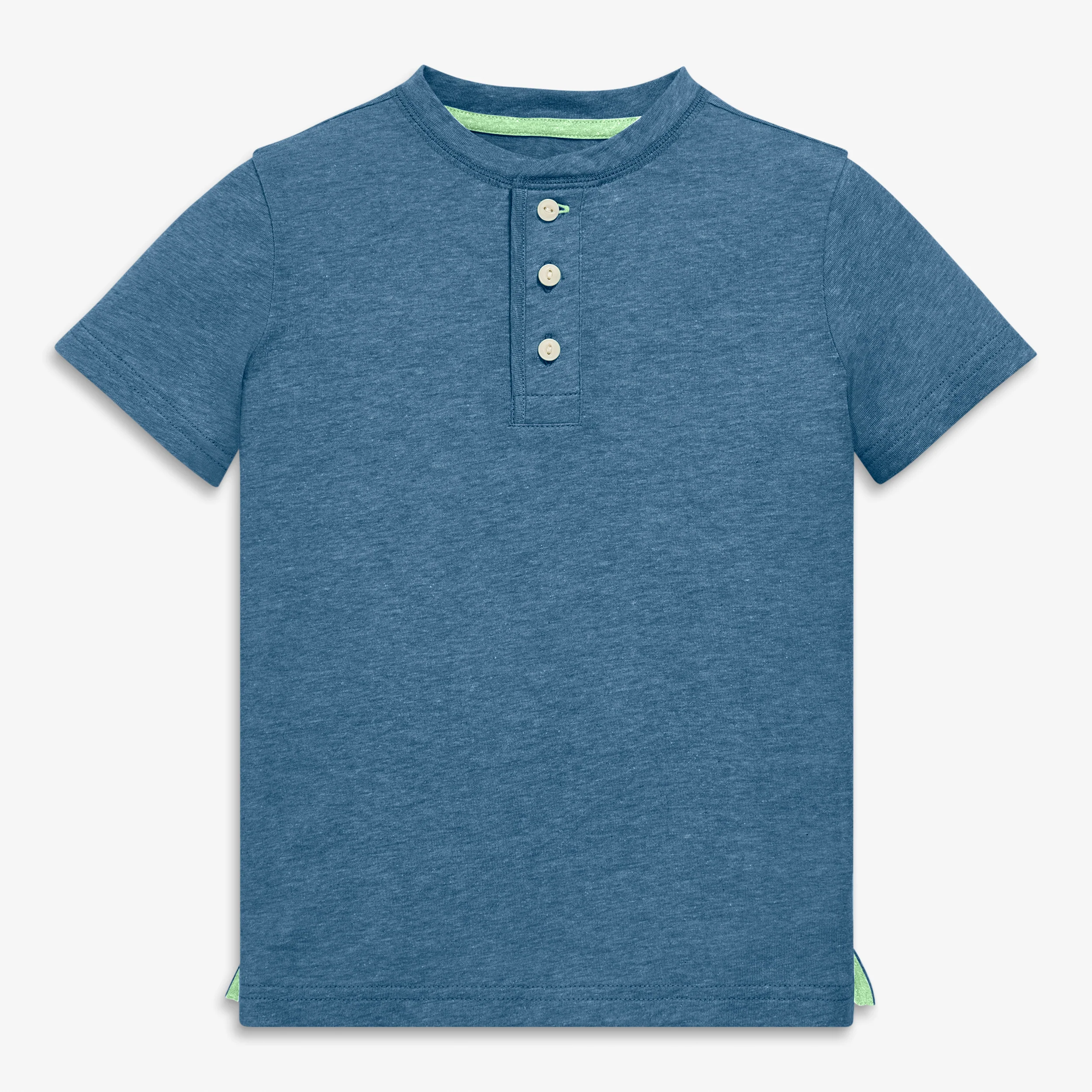 Kids heathered henley tee - Image 6
