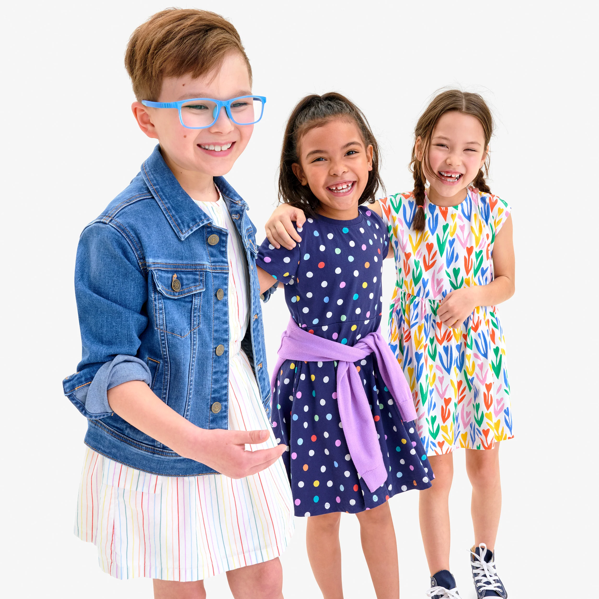 Clearance kids picnic dress in rainbow pinstripe - Image 4