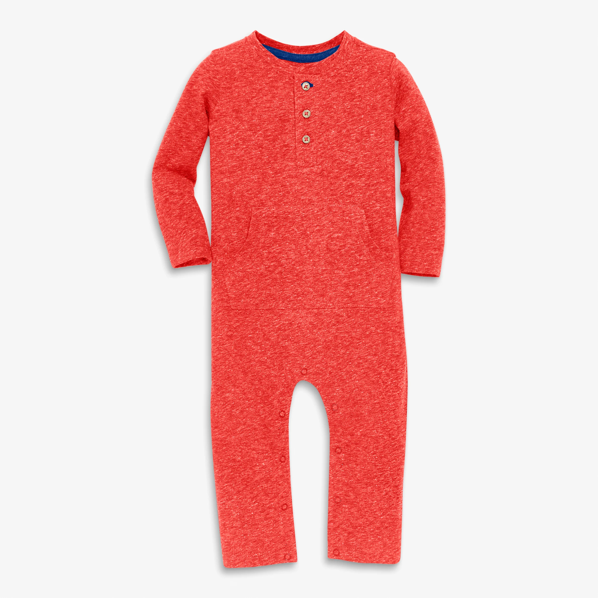 Baby heathered henley romper - Image 2