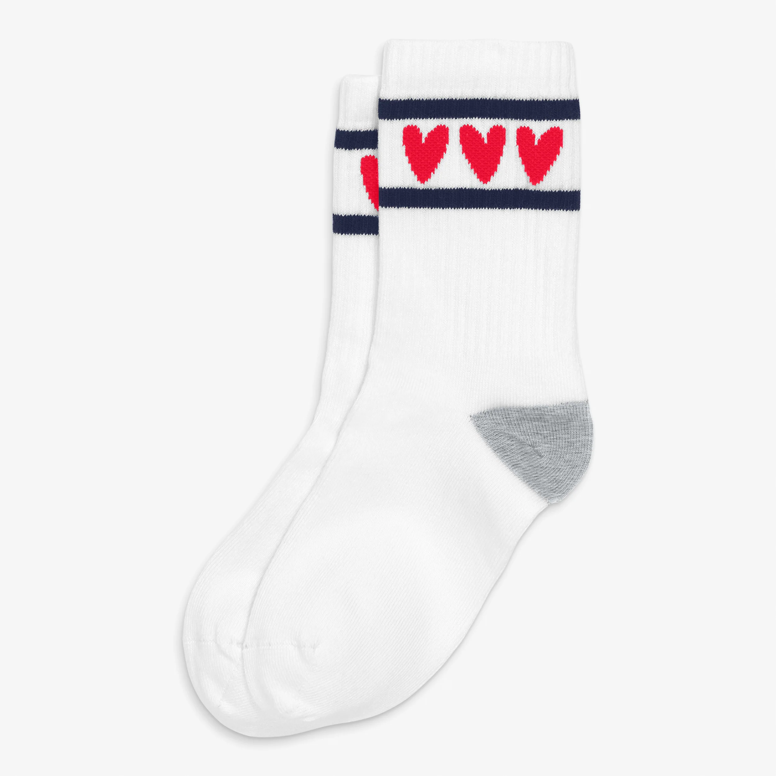 Kids heart athletic socks