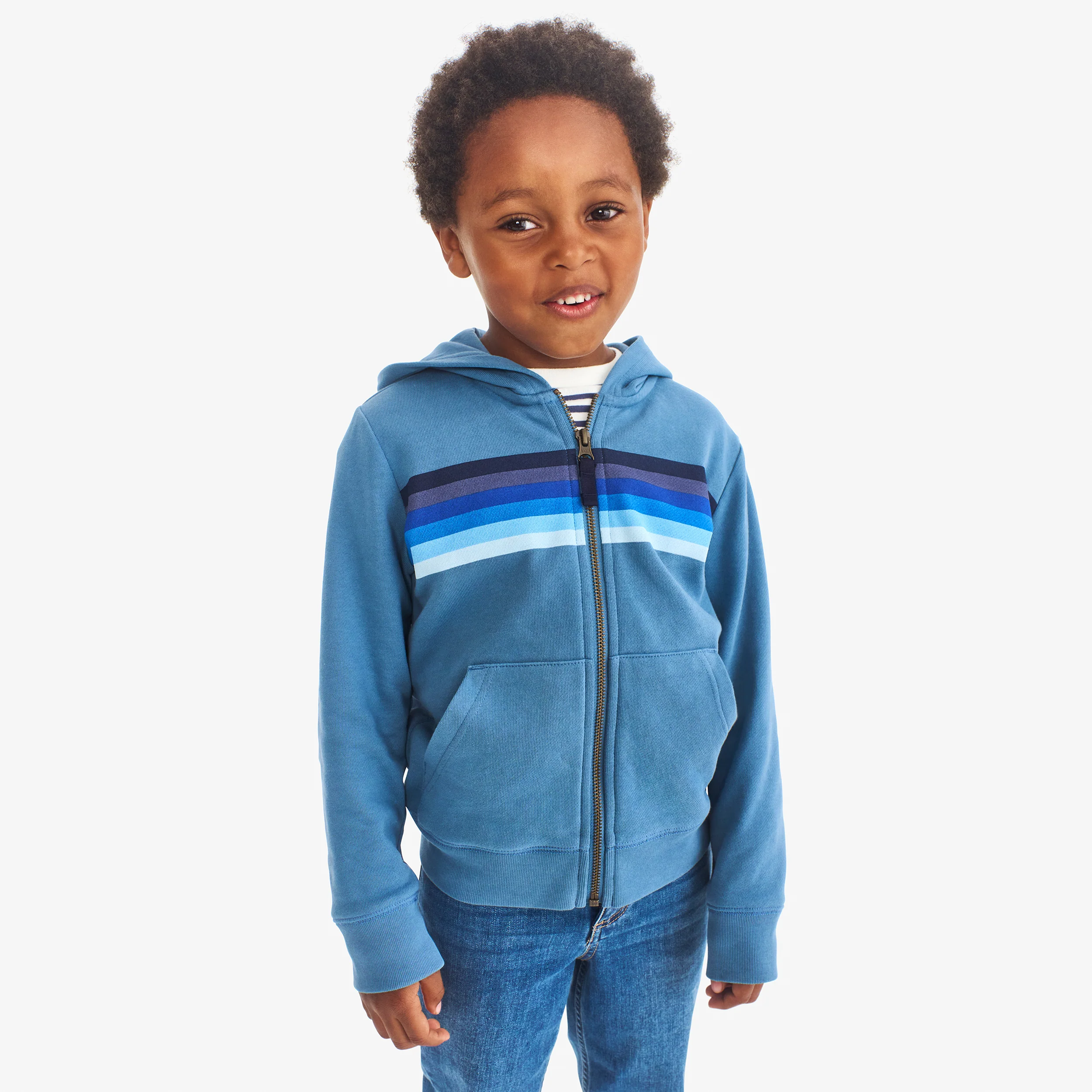 Clearance kids rainbow banner zip hoodie