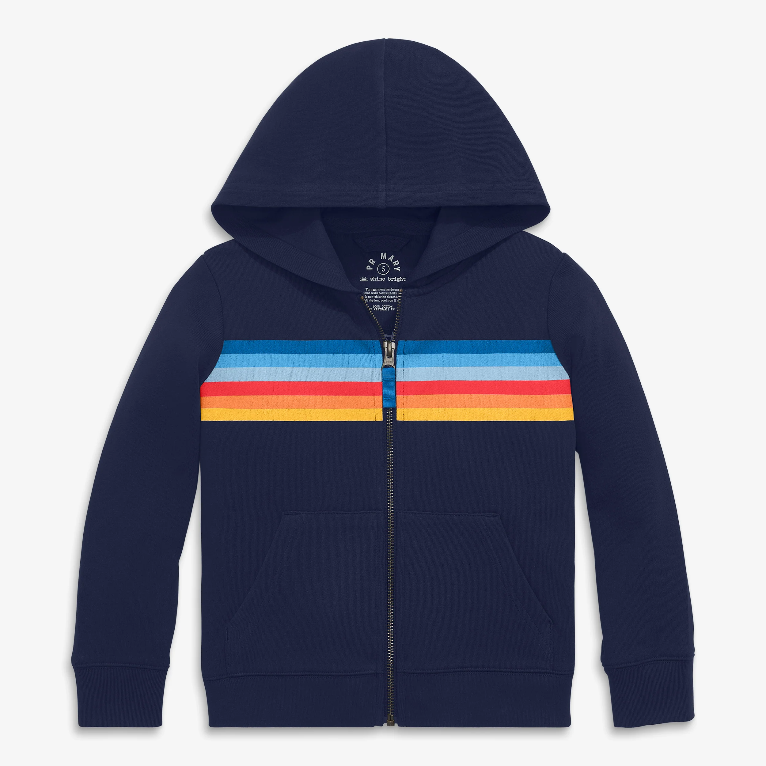 Clearance kids rainbow banner zip hoodie - Image 3