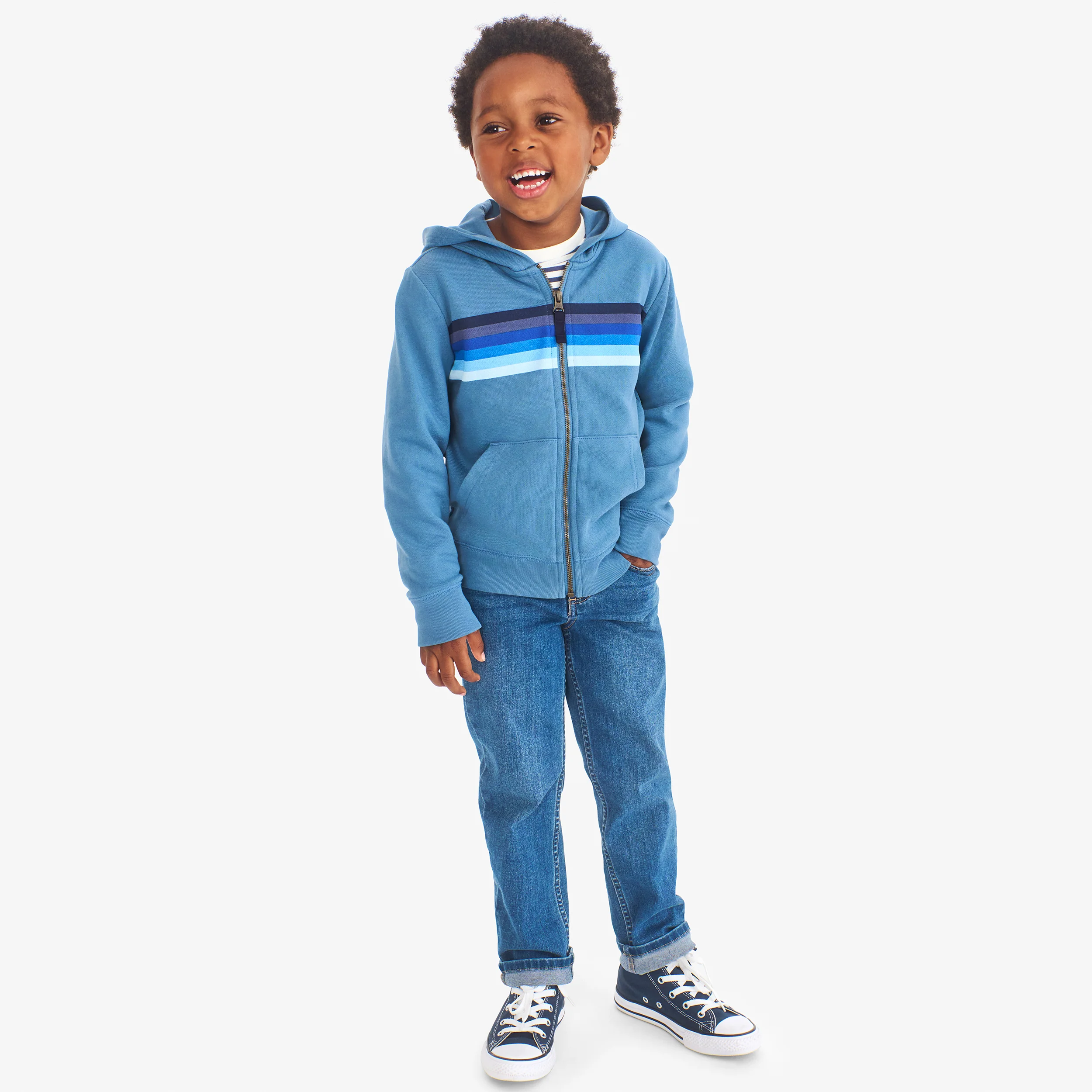Clearance kids rainbow banner zip hoodie - Image 5