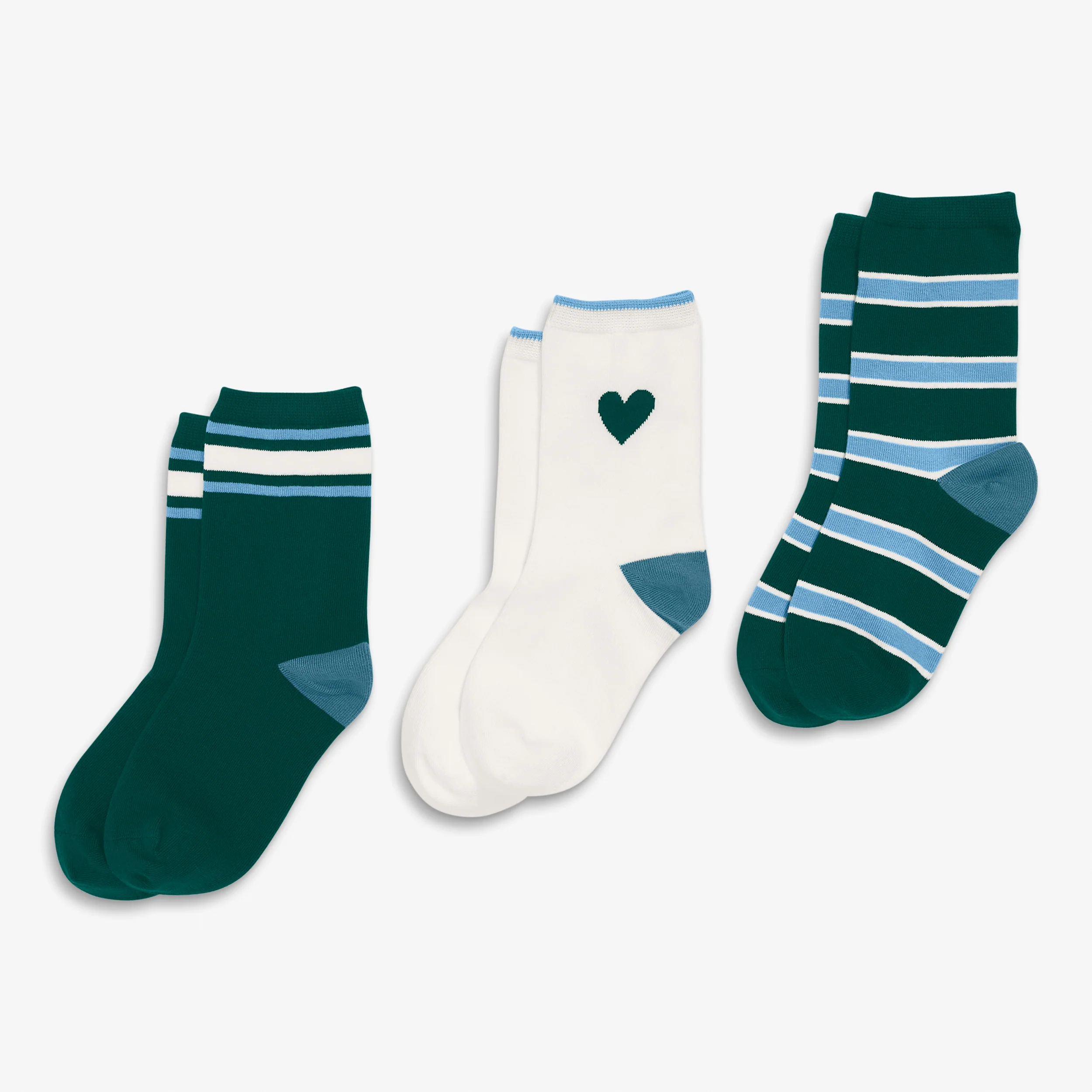 Clearance kids crew sock 3-pack in ivy mix - Image 2