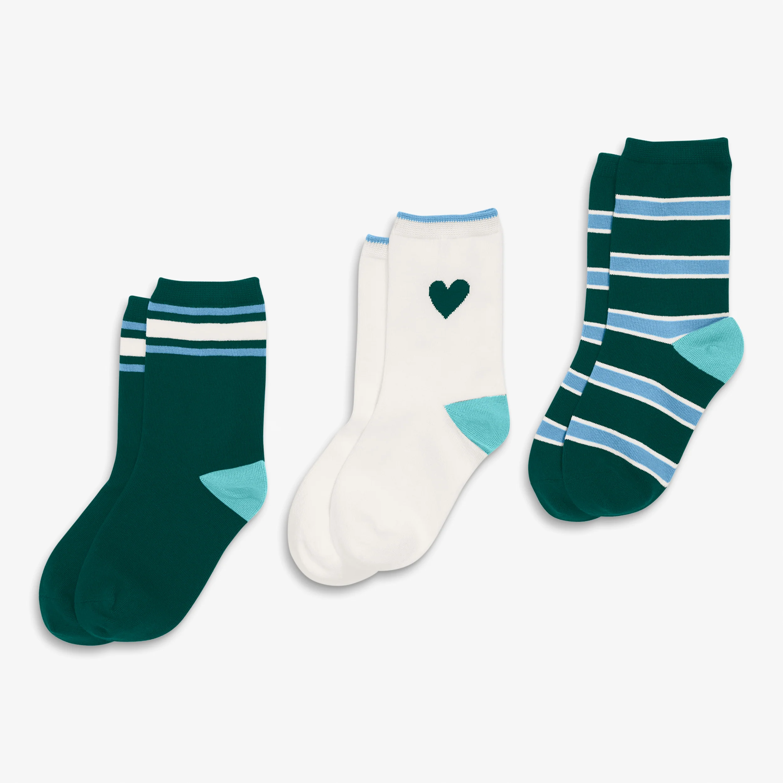 Clearance kids crew sock 3-pack in ivy mix - Image 3