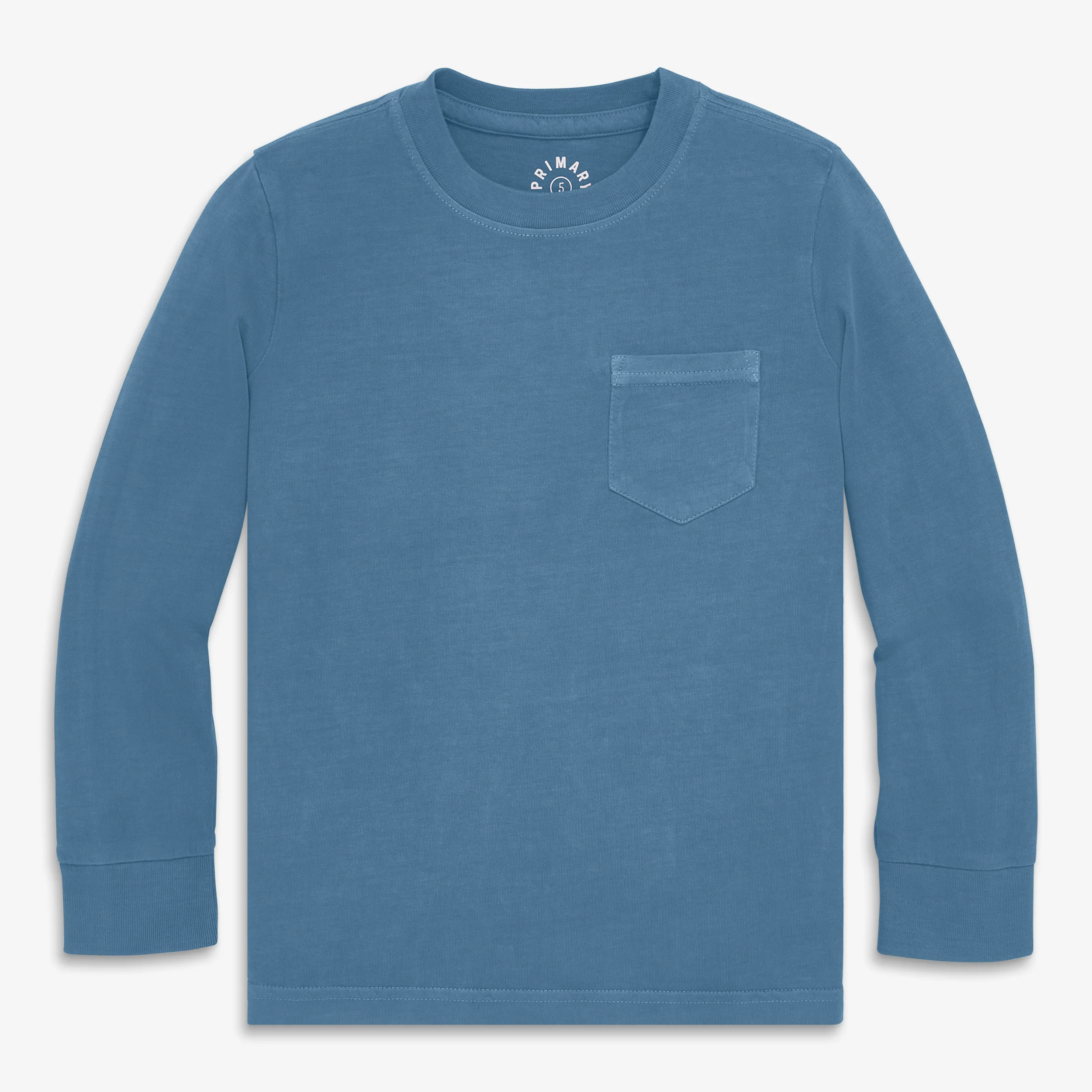 Clearance kids long sleeve garment dyed pocket tee - Image 4