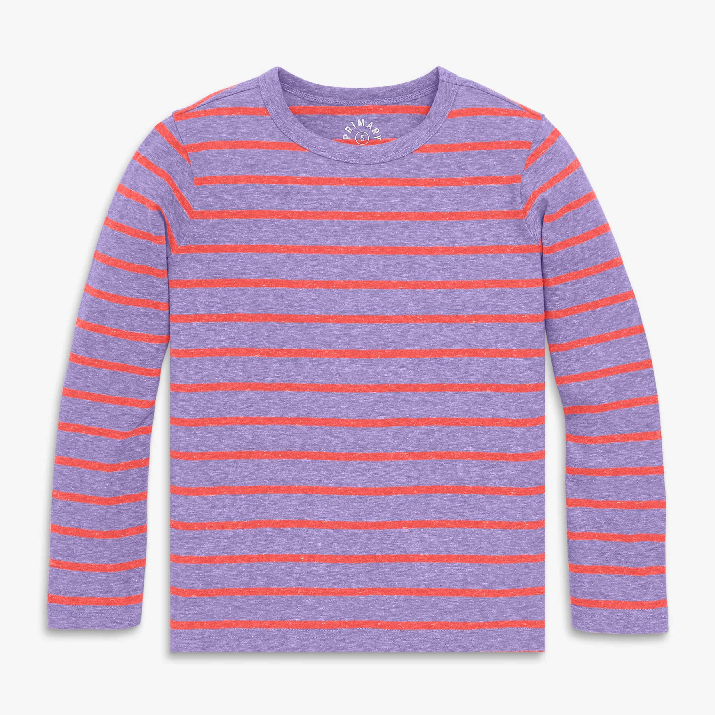 Kids heathered long sleeve stripe tee - Image 2