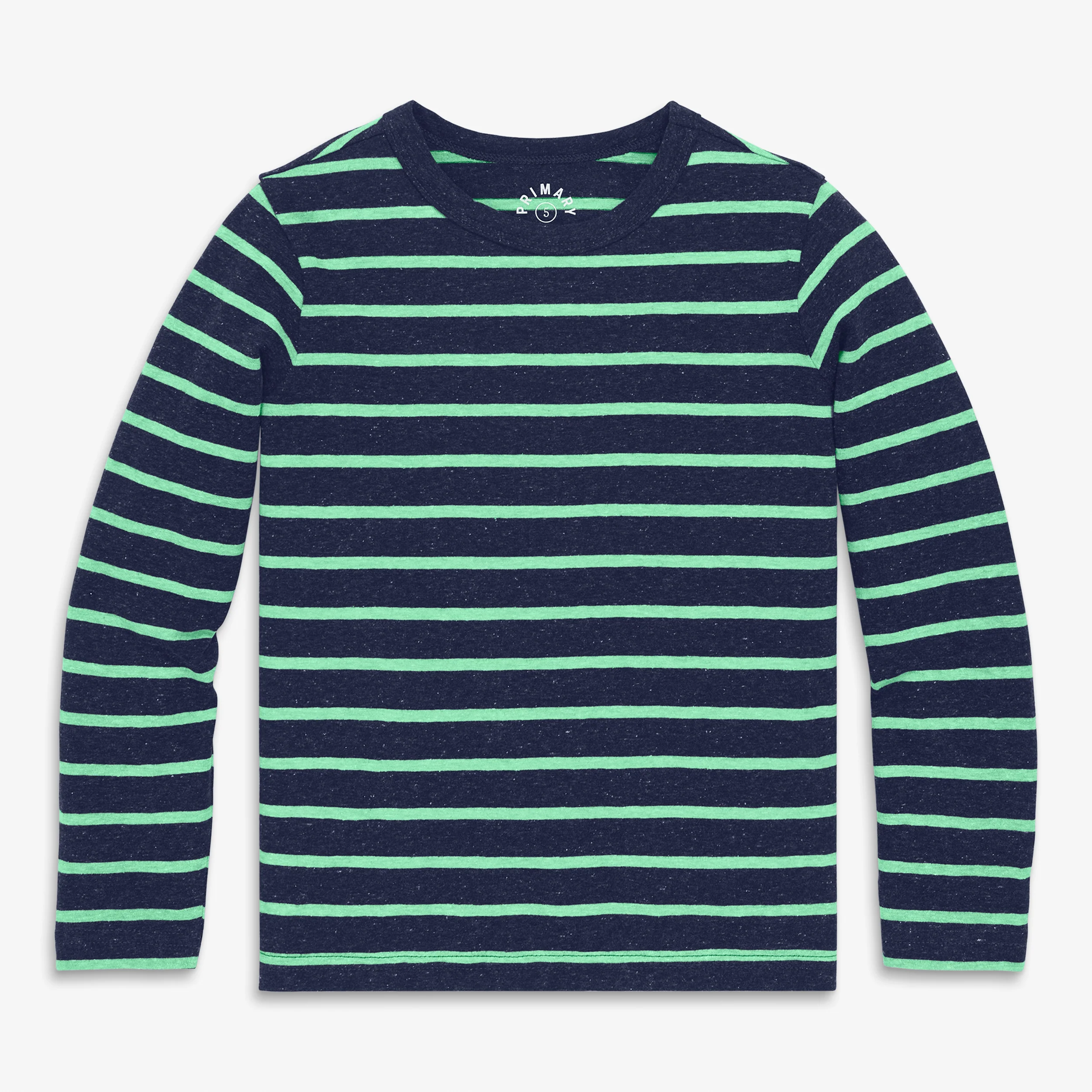 Kids heathered long sleeve stripe tee - Image 5