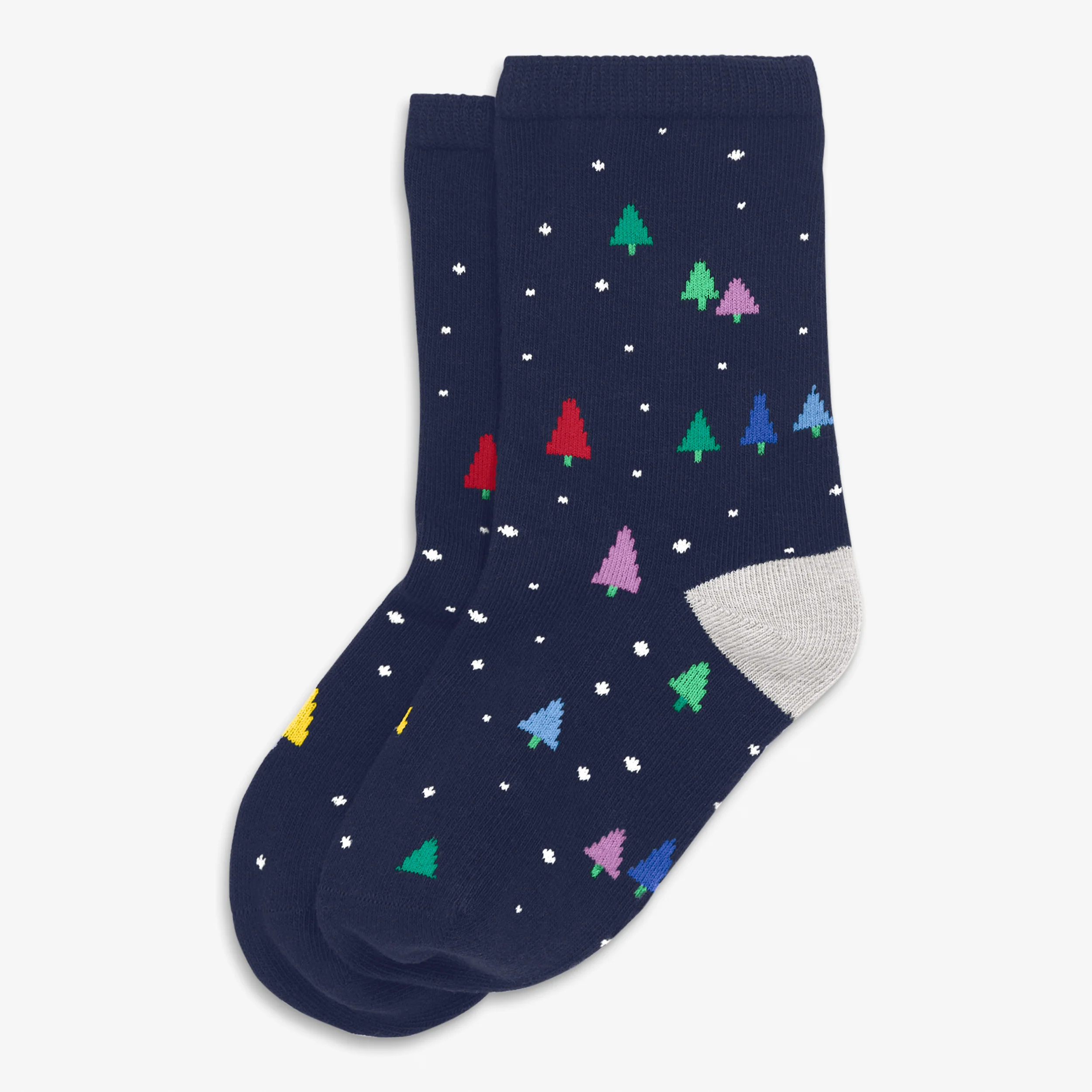 Kids crew sock in rainbow forest