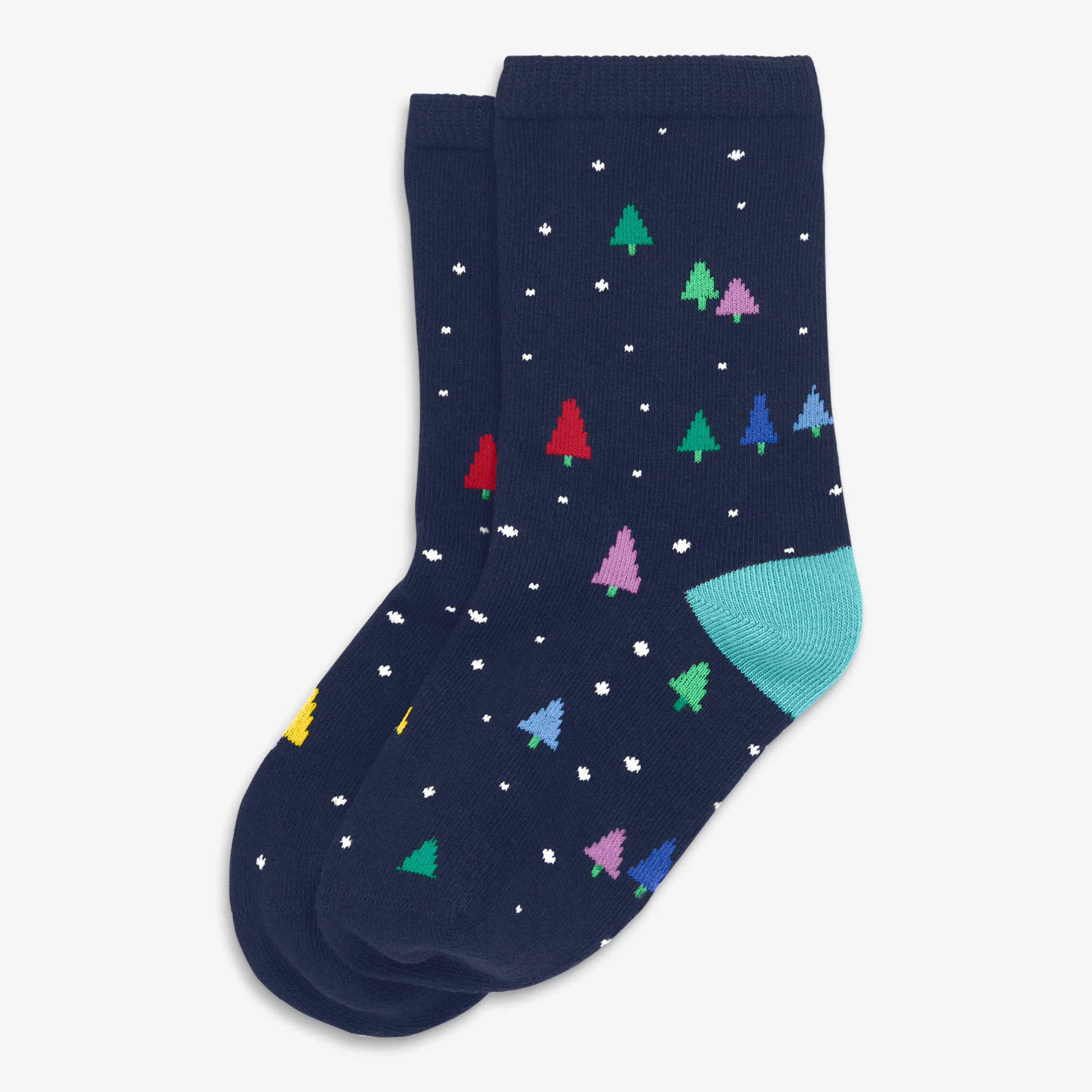 Kids crew sock in rainbow forest - Image 2