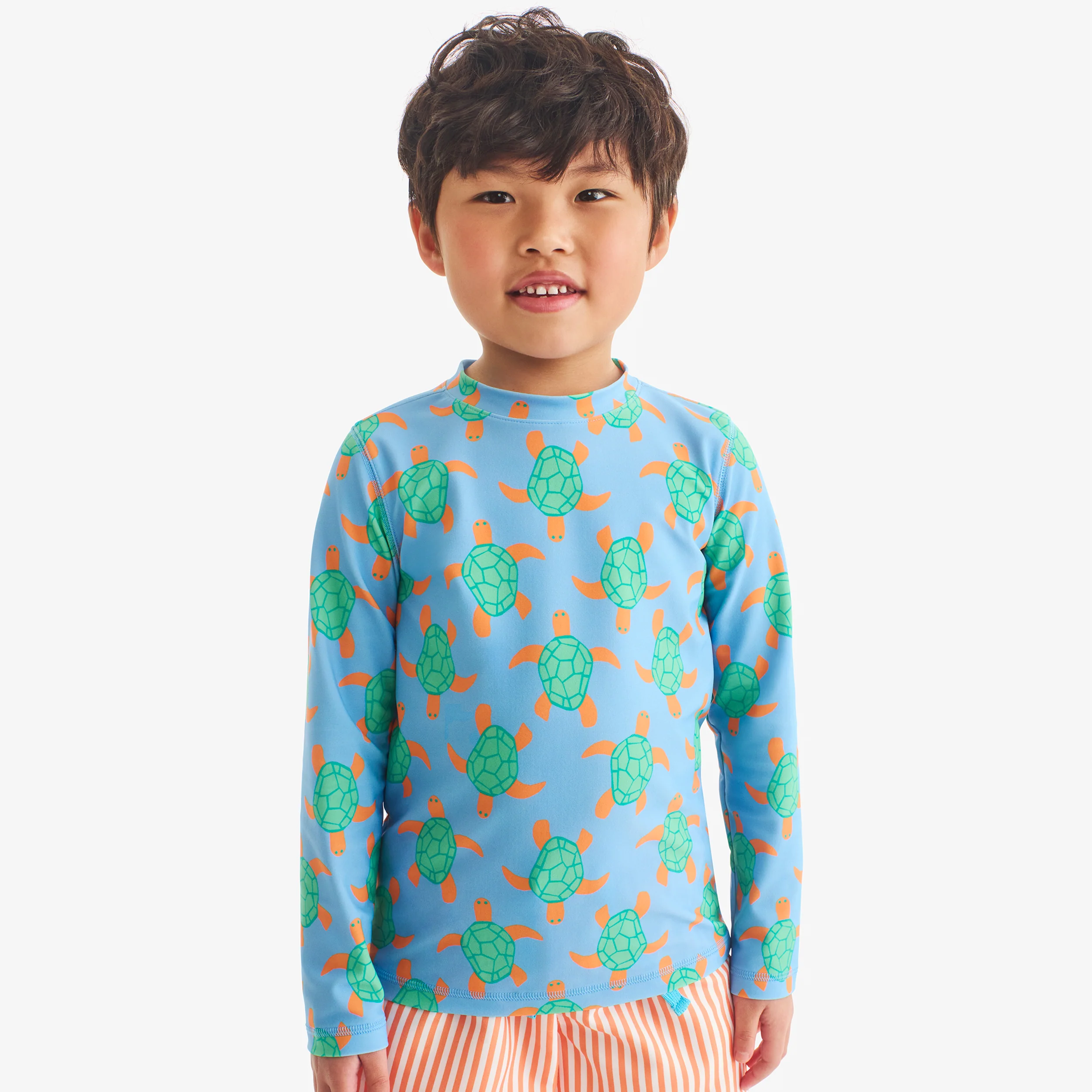 Kids long sleeve rash guard in octopus pals