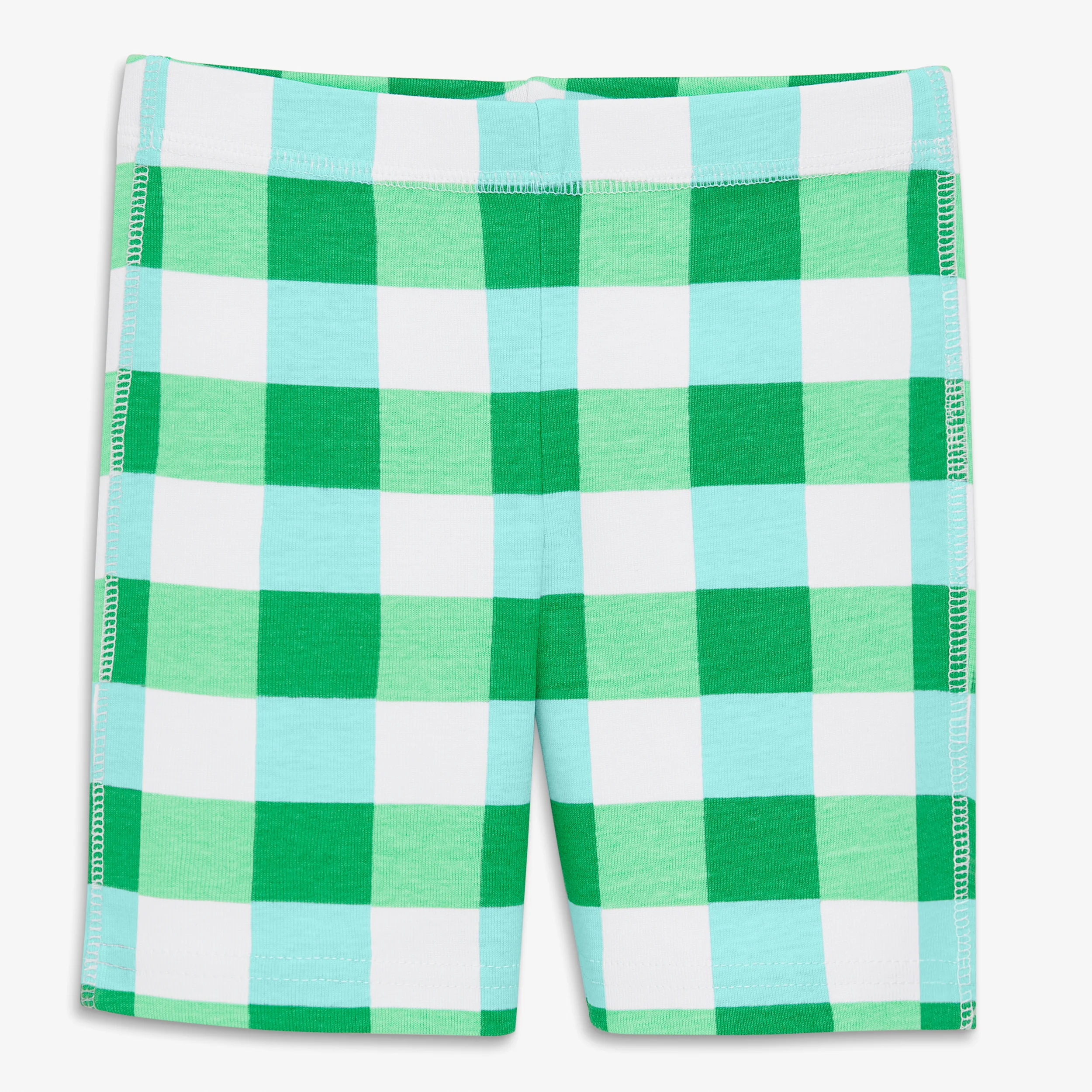 Clearance kids organic pj short in gingham - Image 2