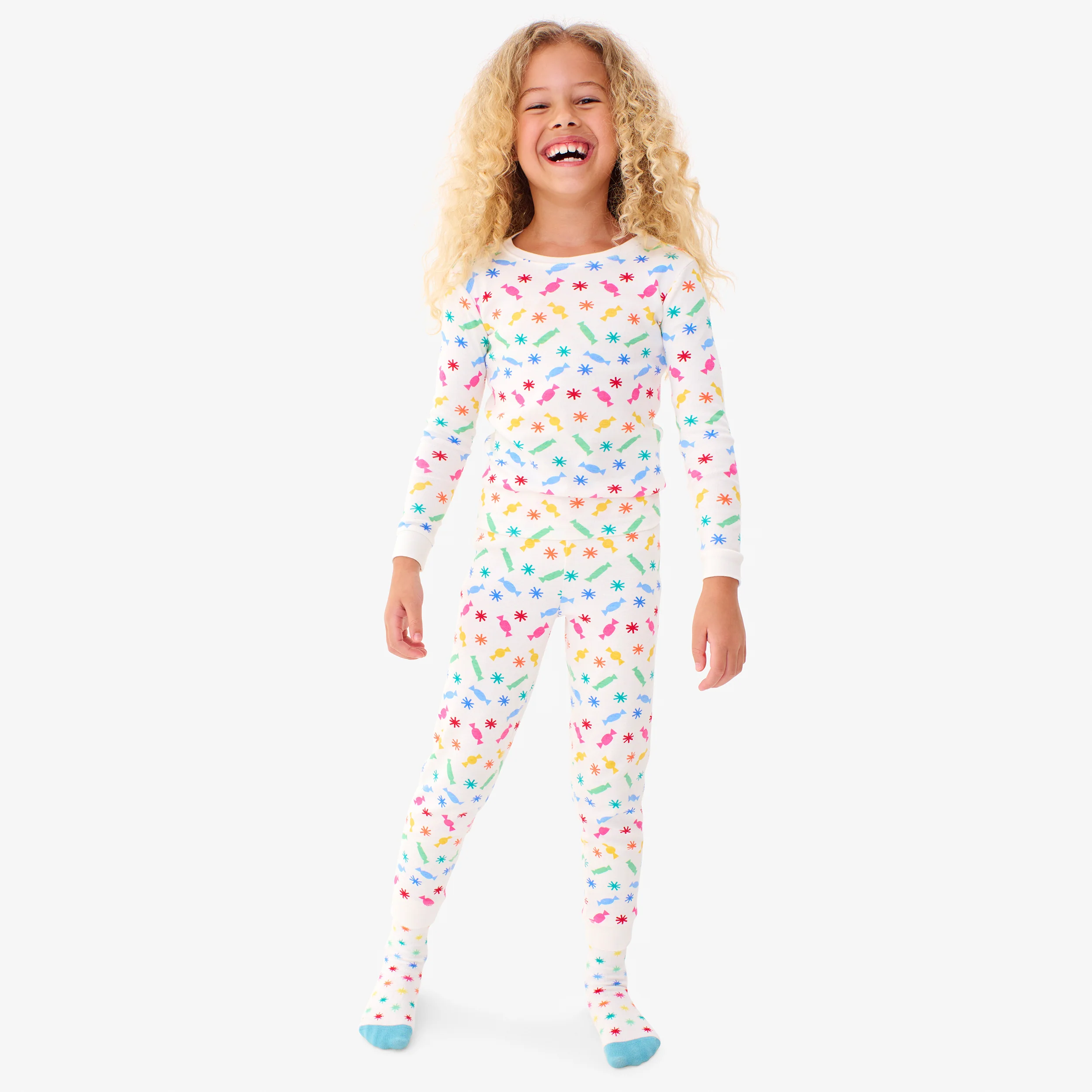 Clearance kids organic pj top in confetti candy - Image 3