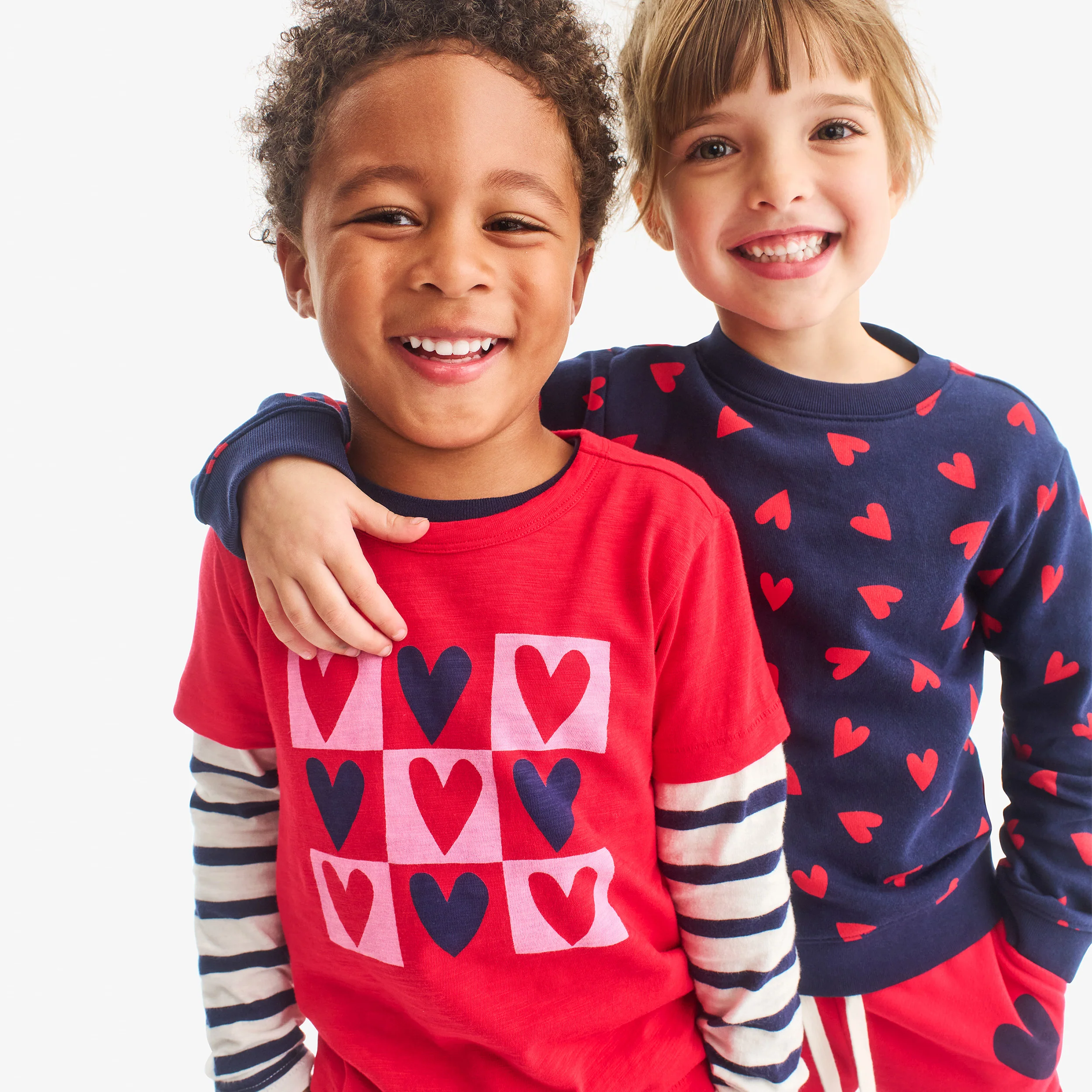 Kids sweatshirt in confetti hearts - Image 4