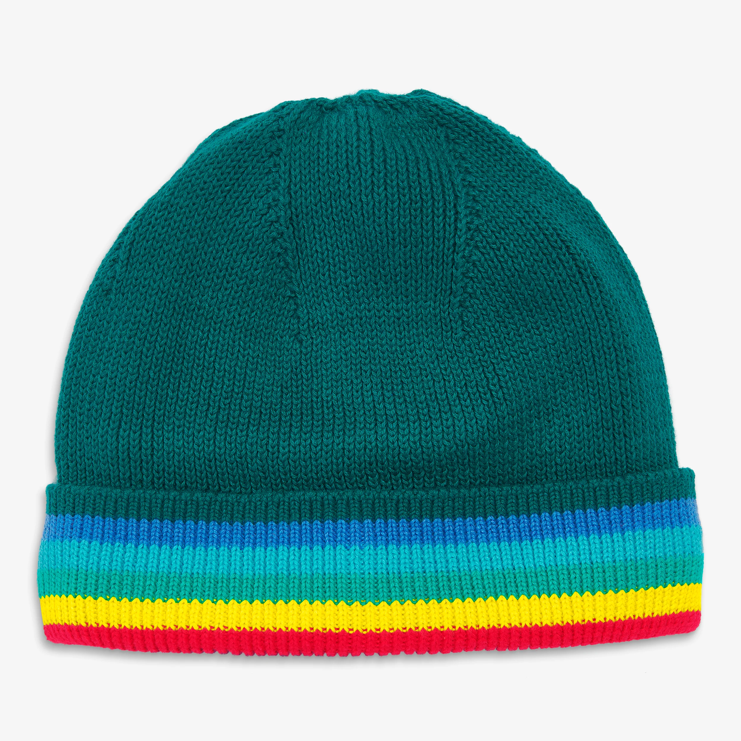 Clearance kids knit hat in rainbow stripe - Image 4