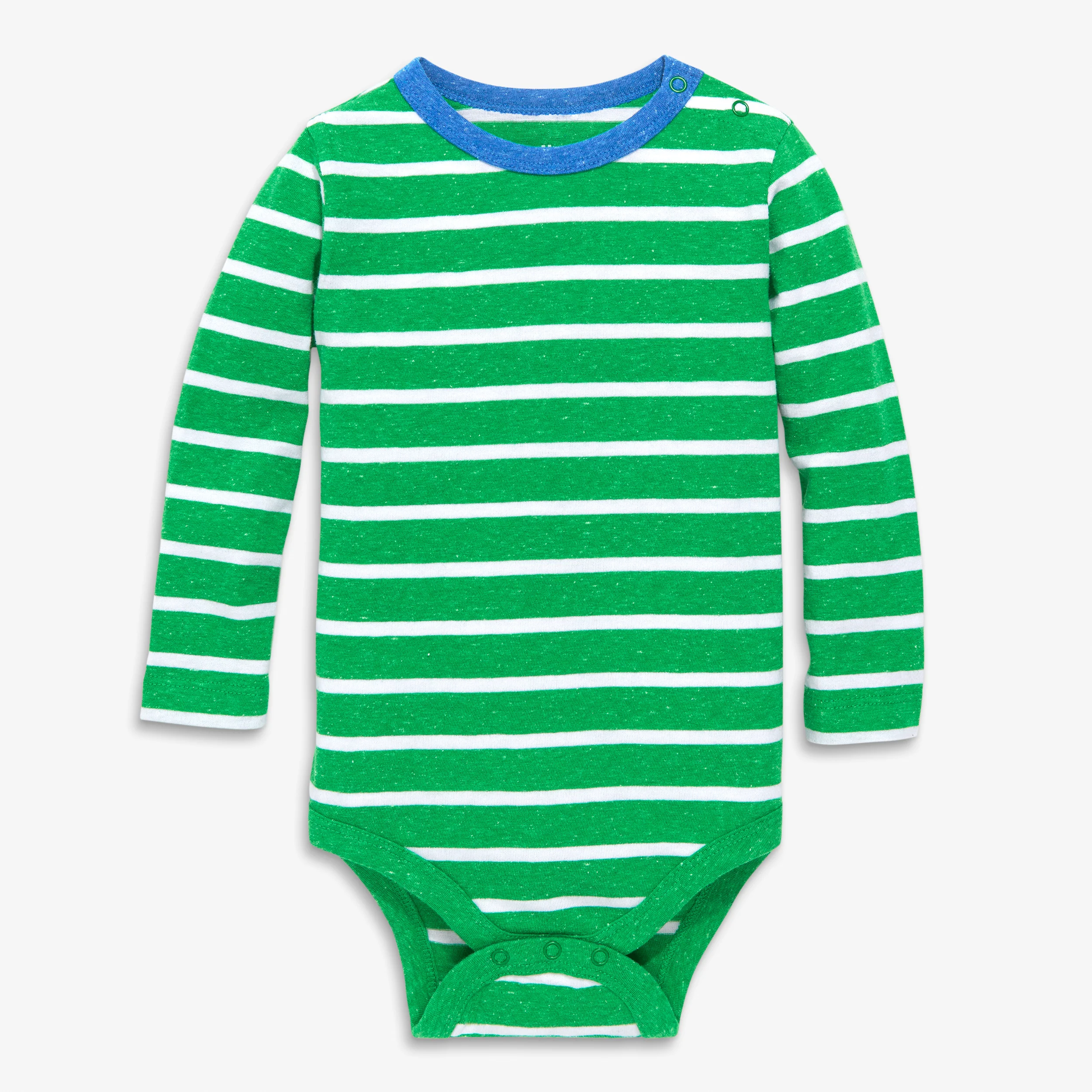 Clearance long sleeve heathered babysuit in stripe - Image 3
