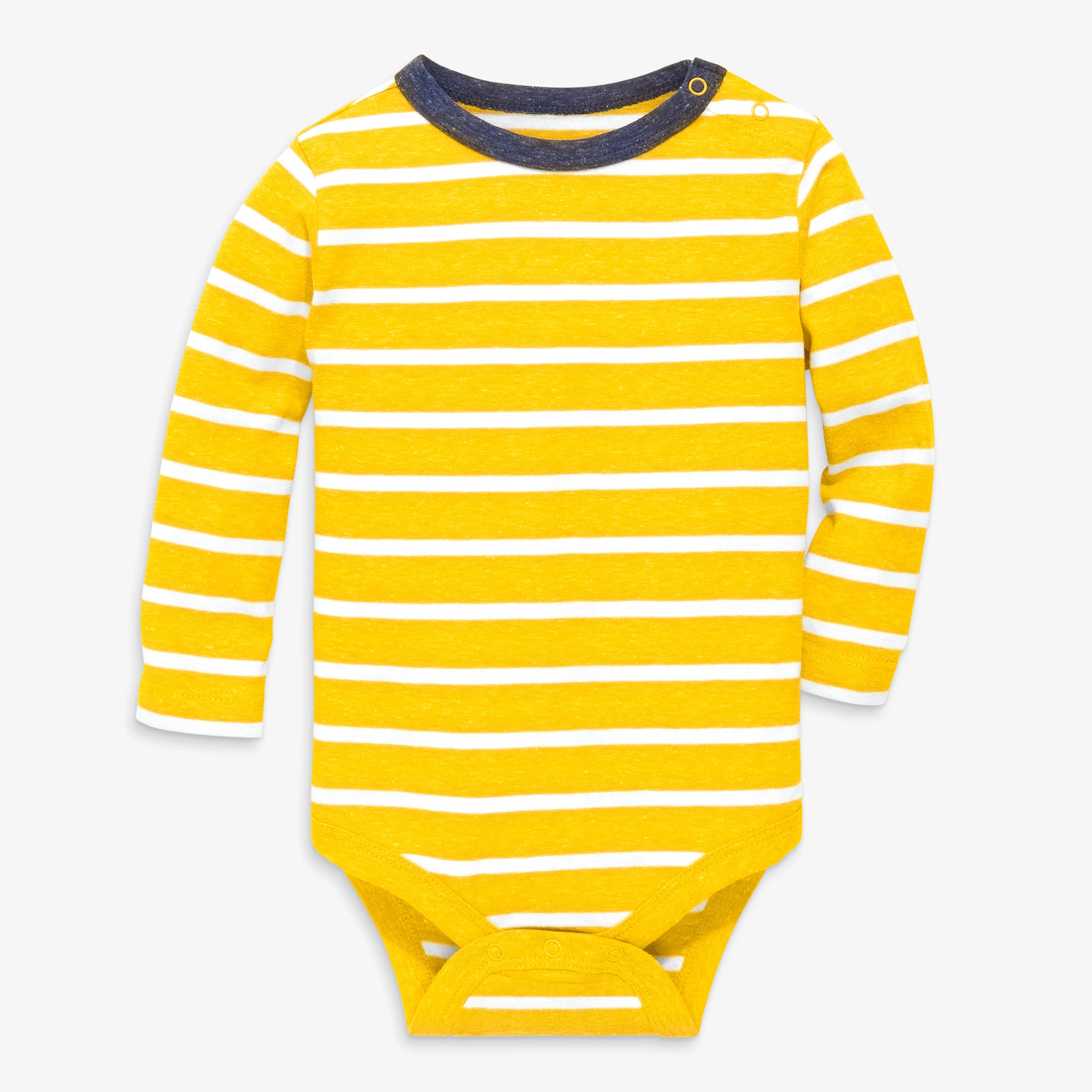 Clearance long sleeve heathered babysuit in stripe - Image 5
