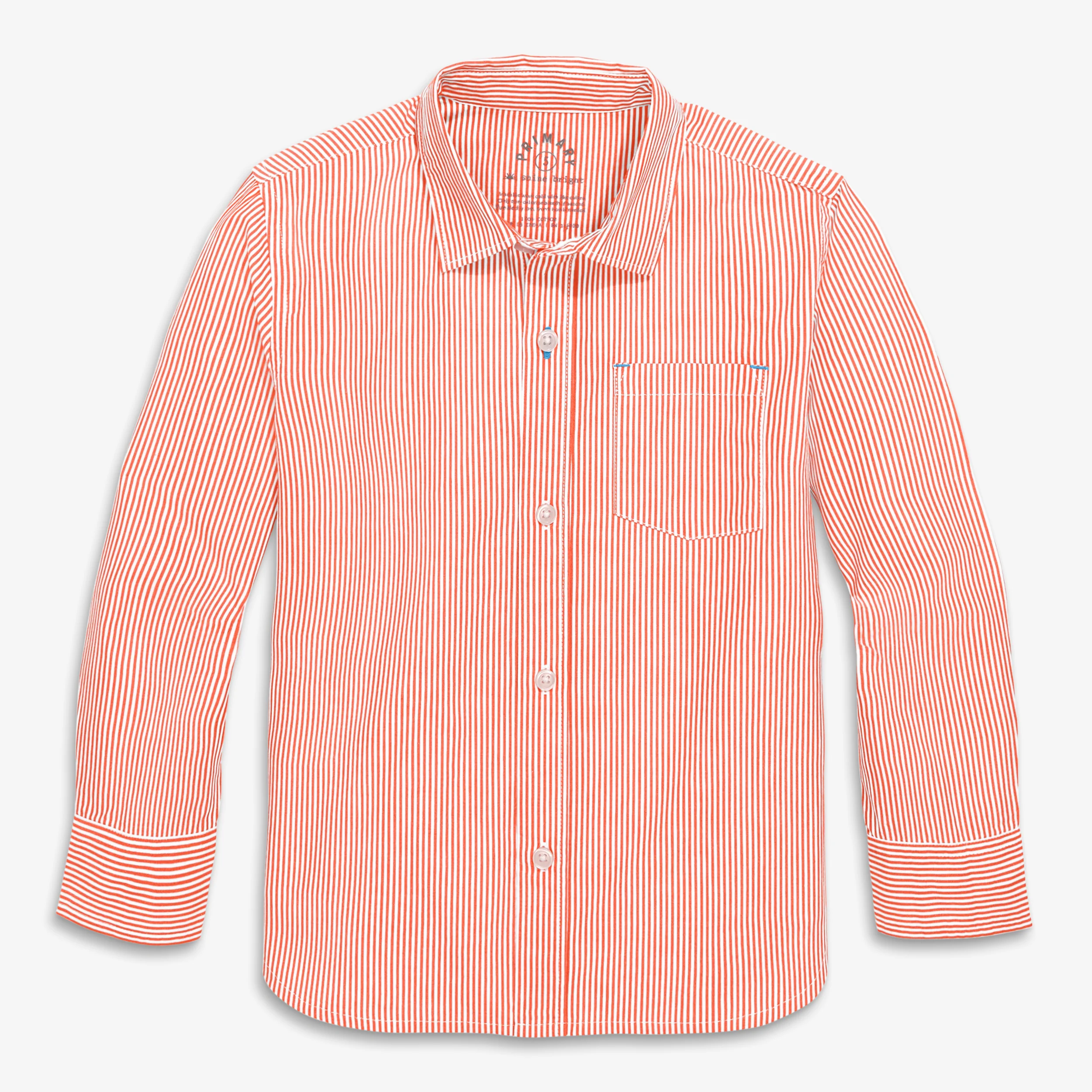 Kids long sleeve button down in stripe - Image 3