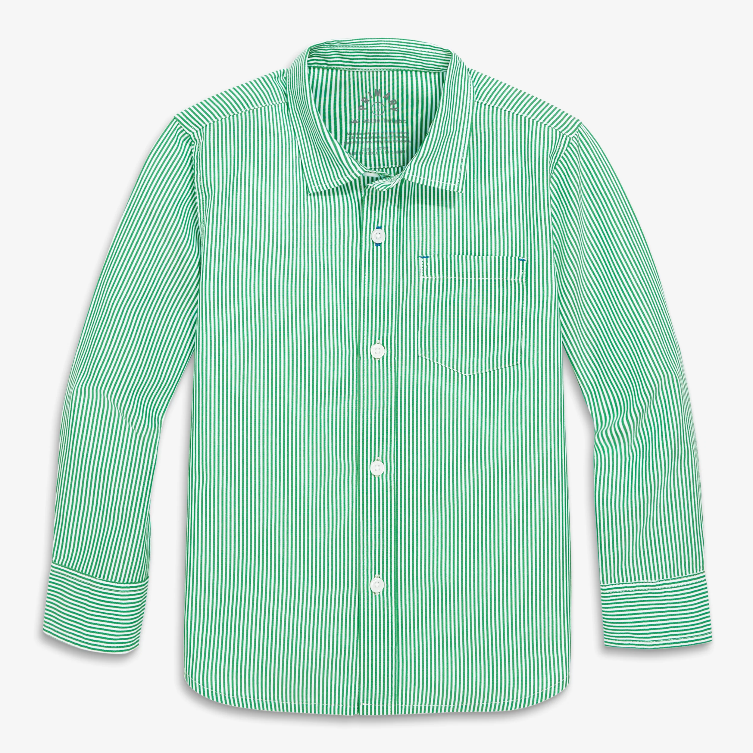 Kids long sleeve button down in stripe - Image 5