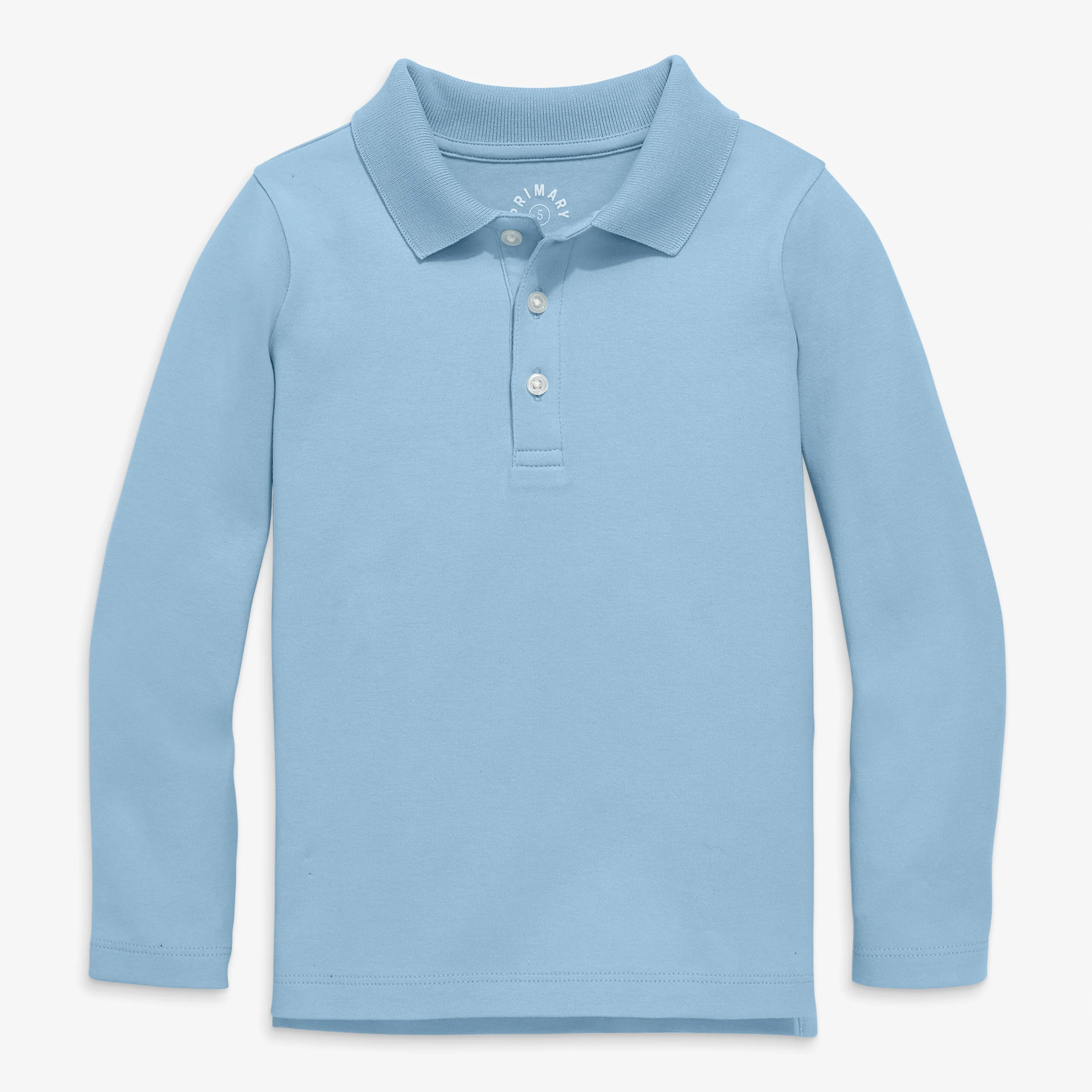 Kids slim long sleeve interlock polo - Image 2