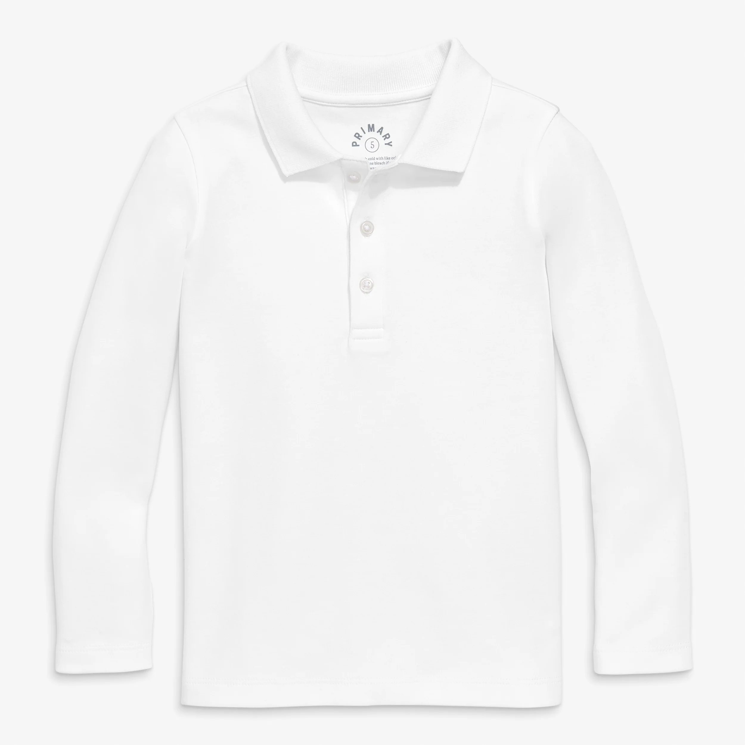 Kids slim long sleeve interlock polo - Image 3