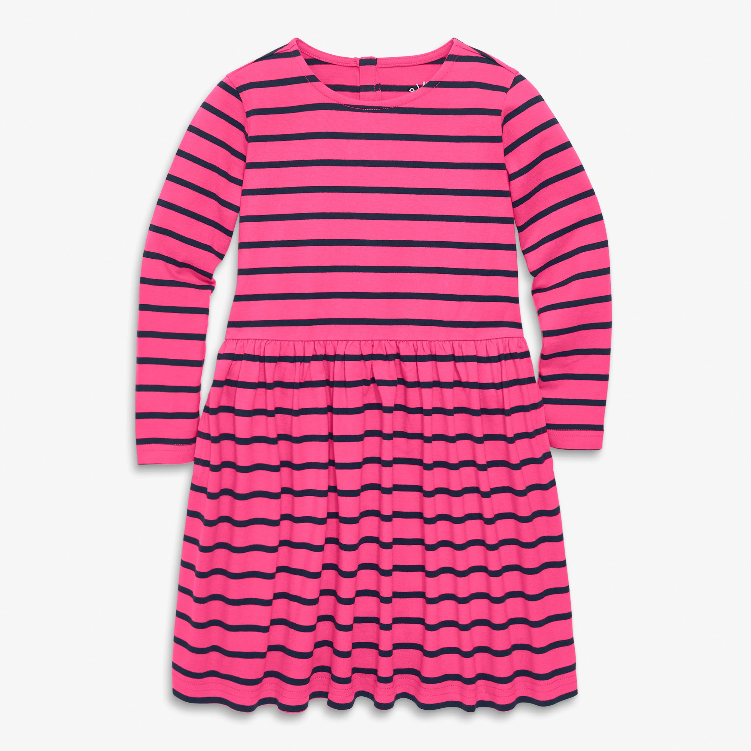 Clearance kids long sleeve perfect pocket dress in stripe
