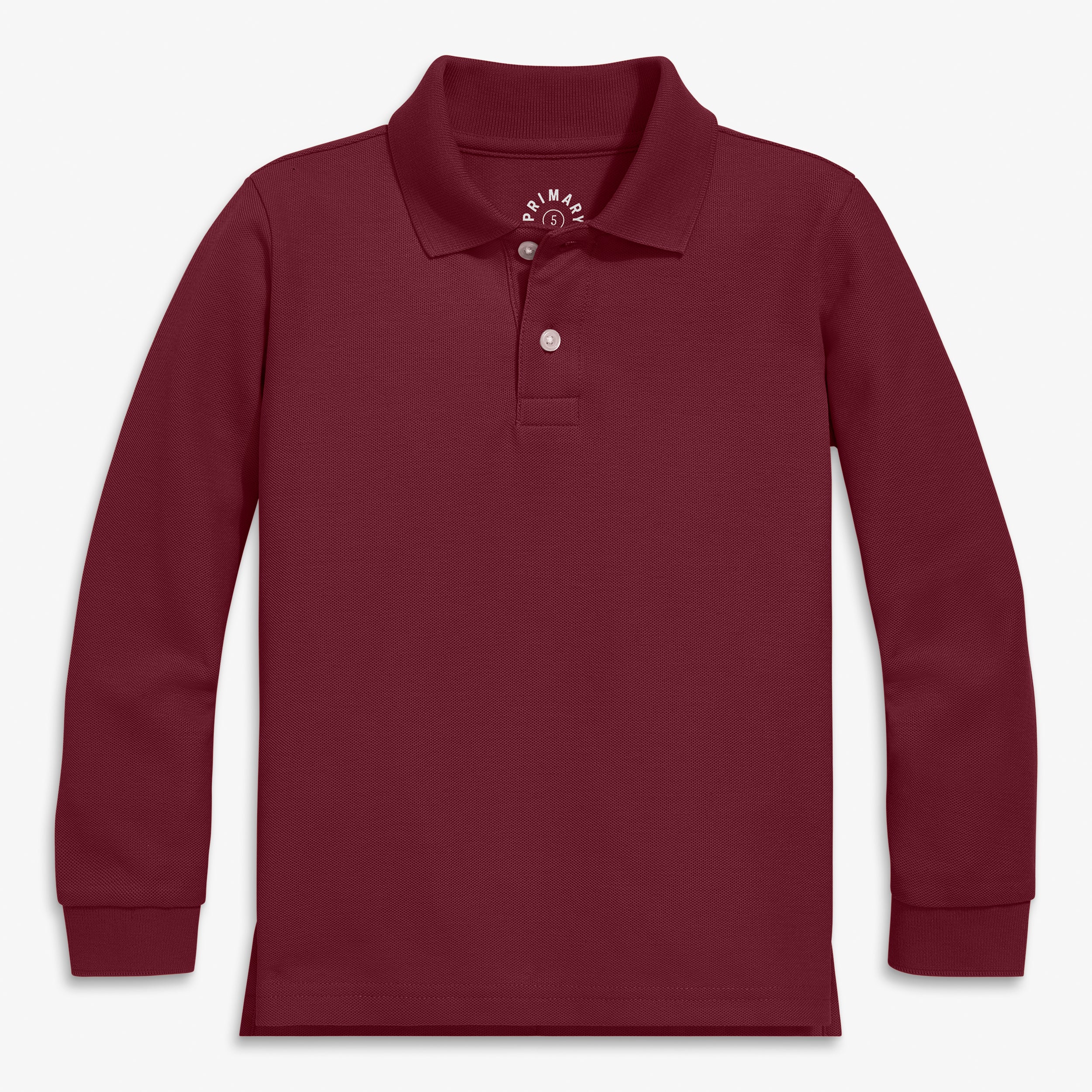 Kids long sleeve pique polo - Image 10