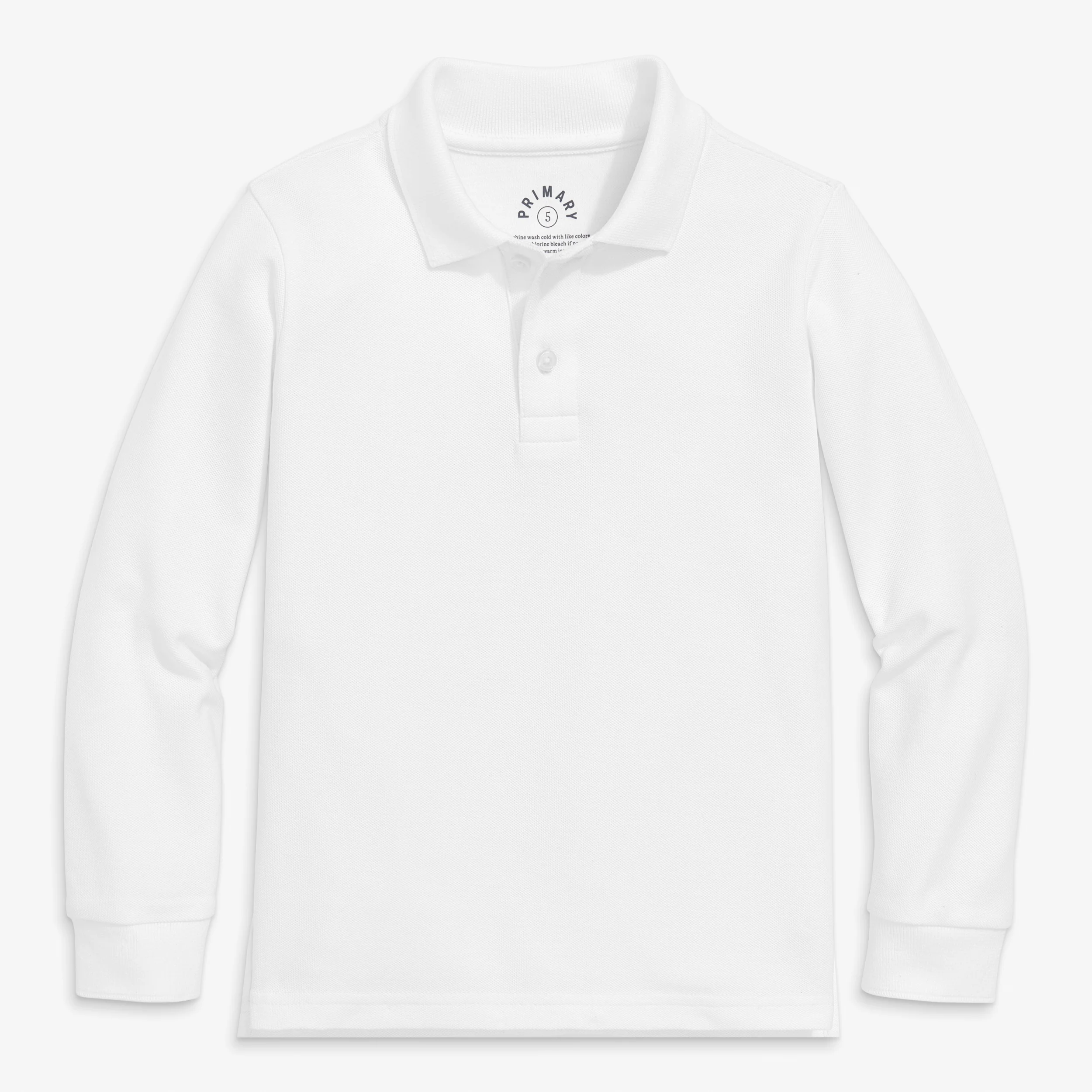 Kids long sleeve pique polo - Image 11