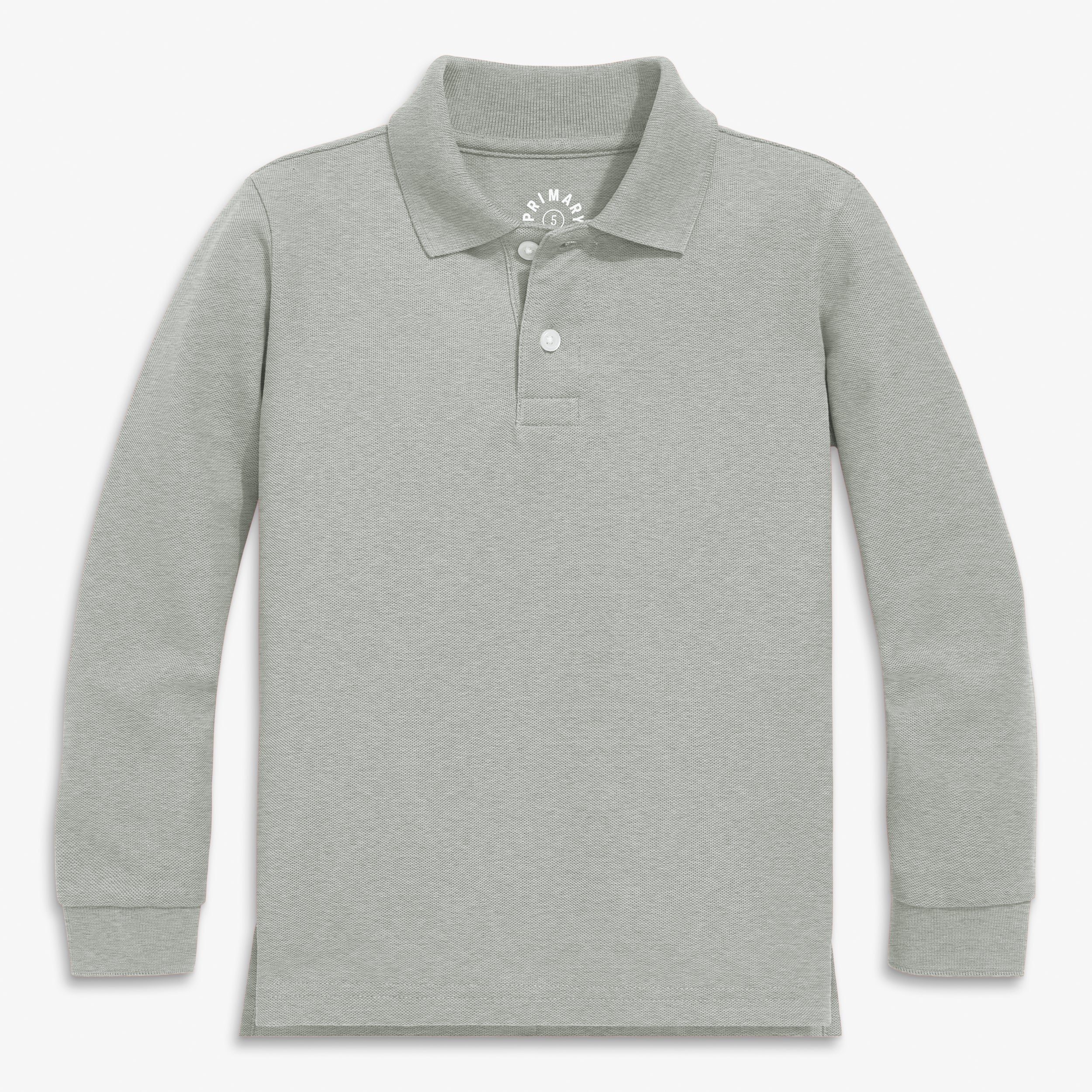 Kids long sleeve pique polo - Image 12