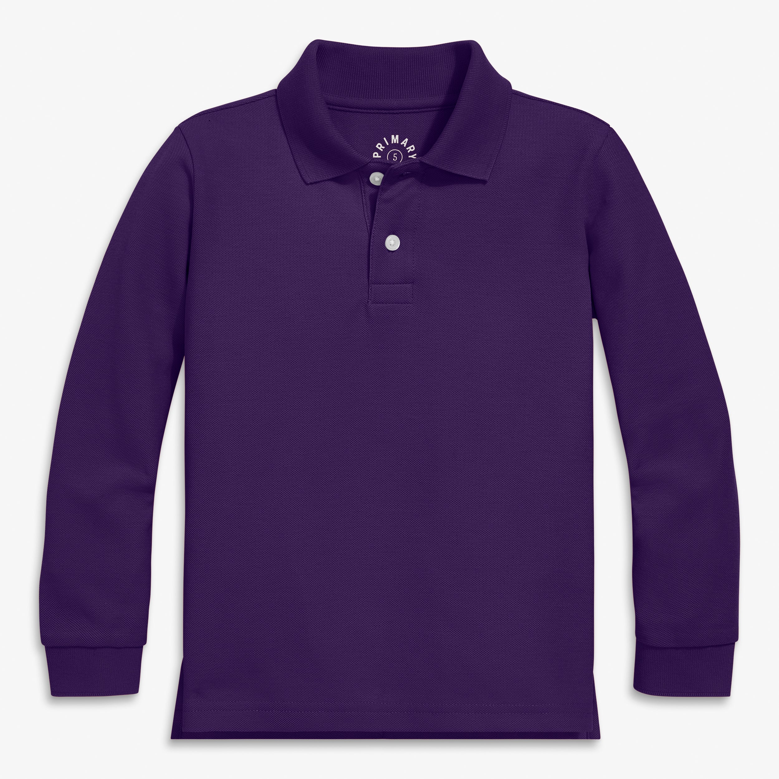 Kids long sleeve pique polo - Image 2