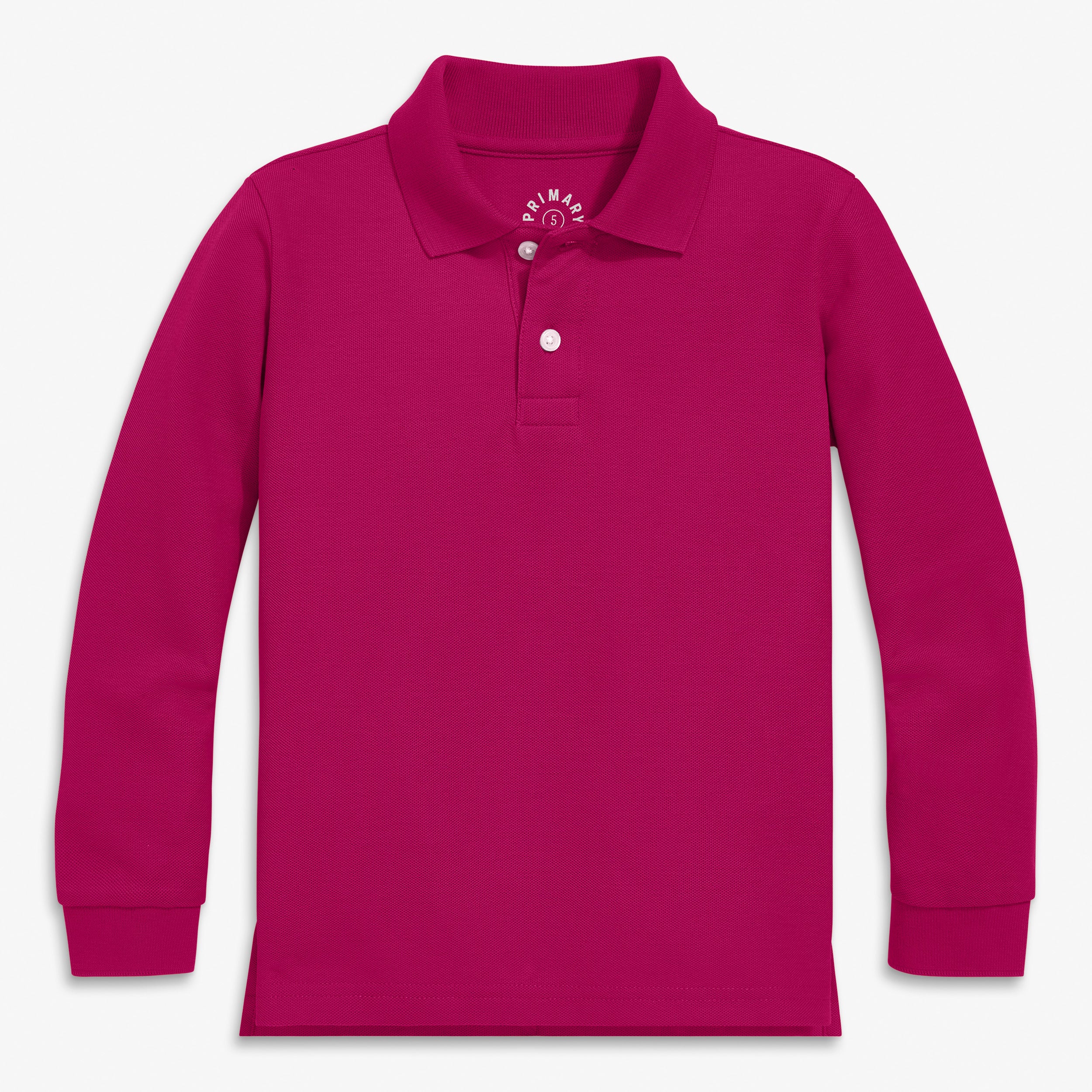 Kids long sleeve pique polo - Image 5