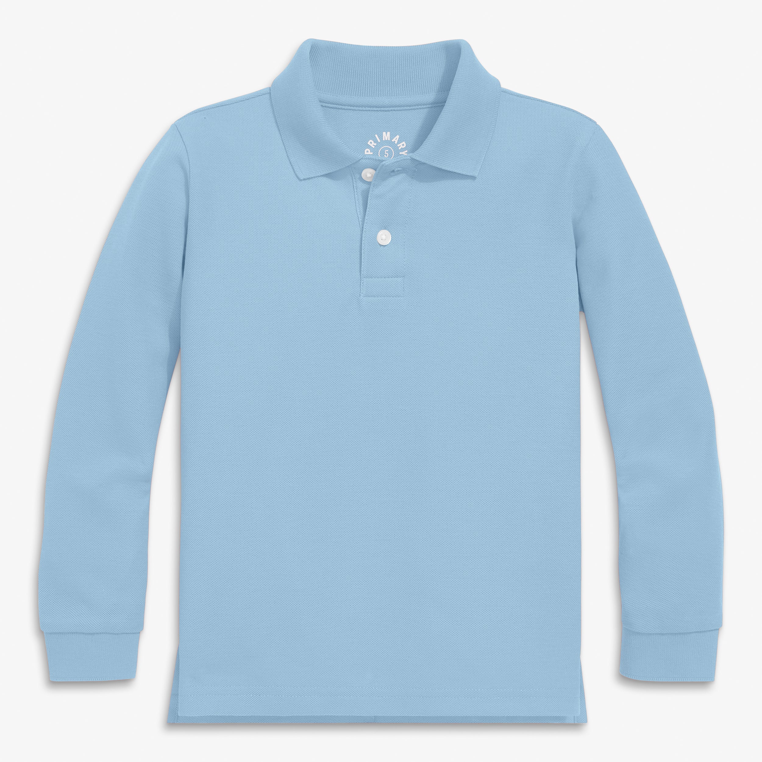 Kids long sleeve pique polo - Image 3