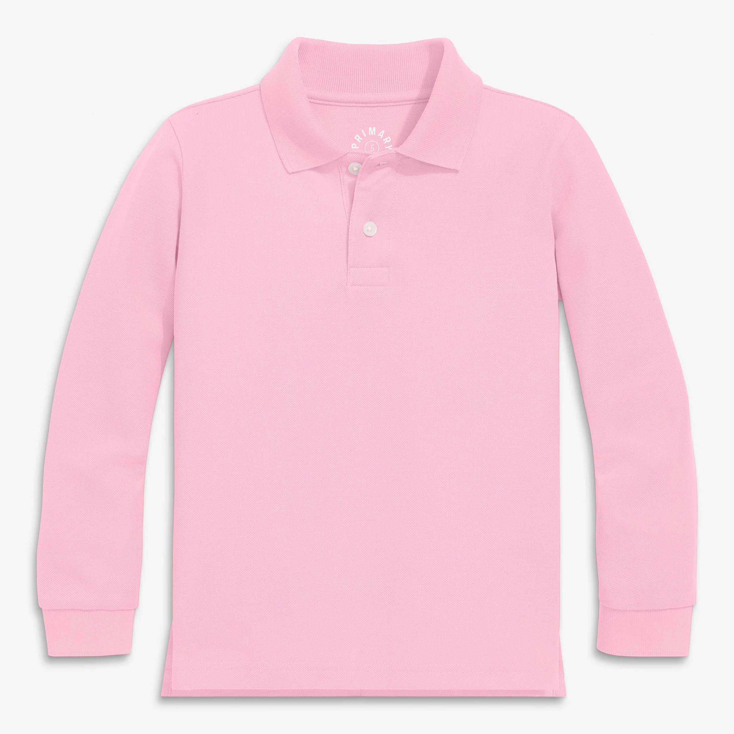 Kids long sleeve pique polo - Image 5