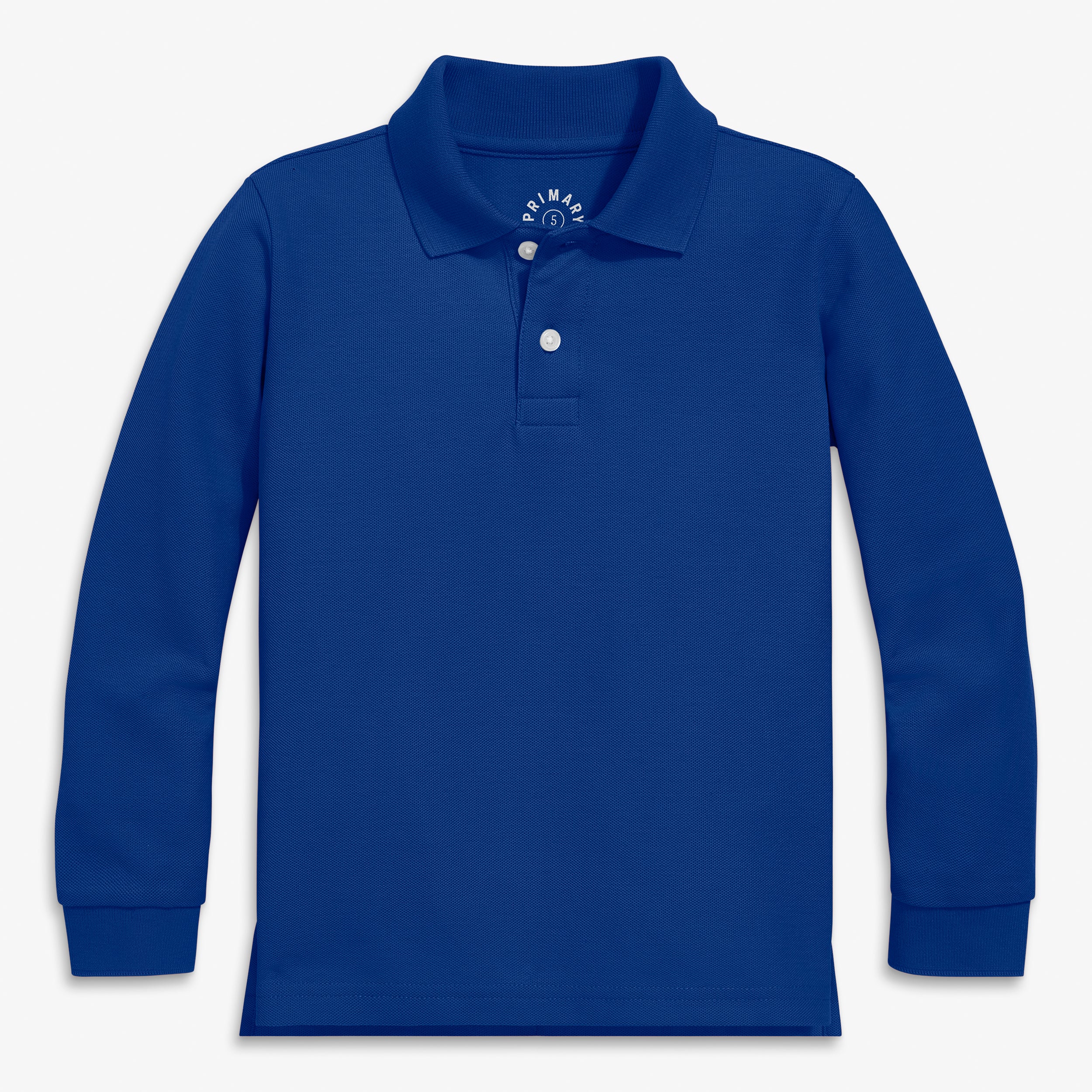 Kids long sleeve pique polo - Image 6