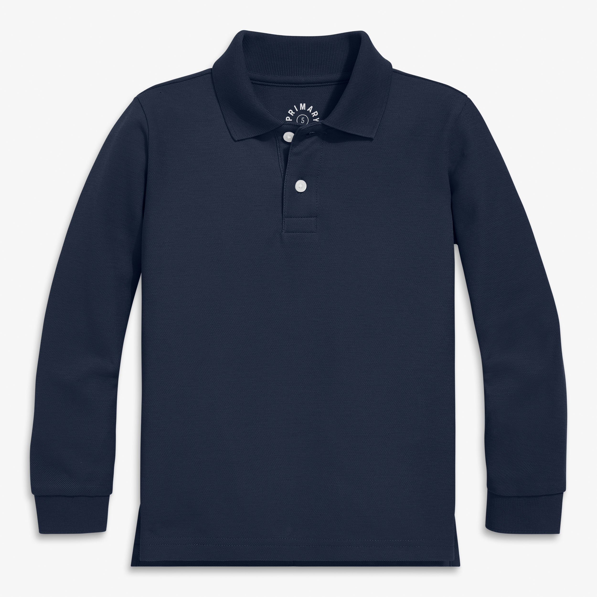Kids long sleeve pique polo - Image 7