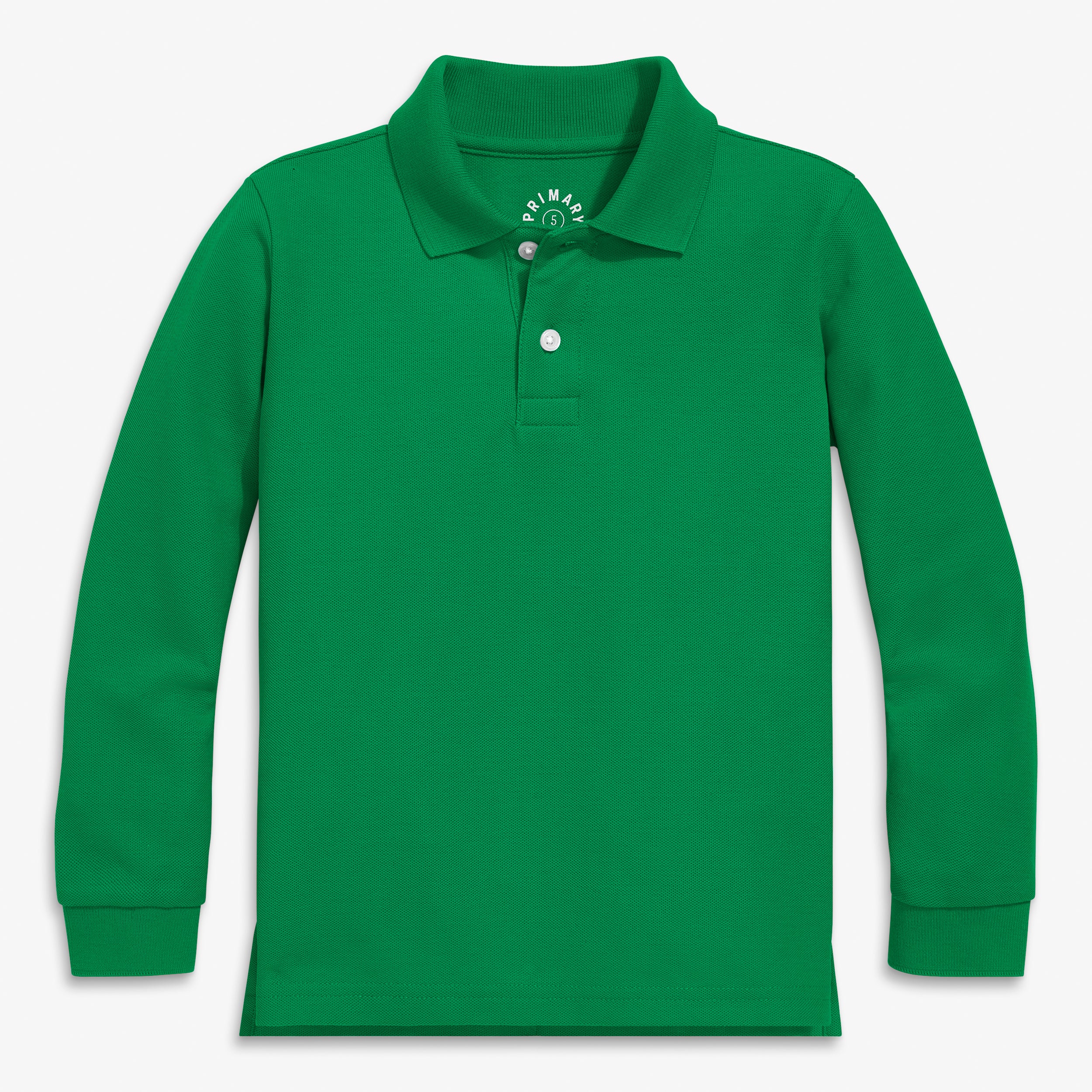 Kids long sleeve pique polo - Image 8