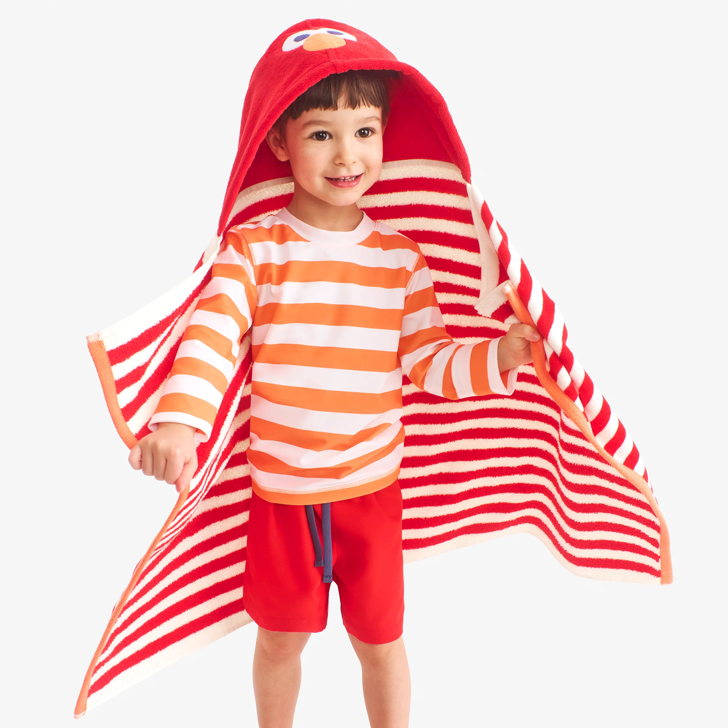 Kids long sleeve rash guard in stripe - Image 10