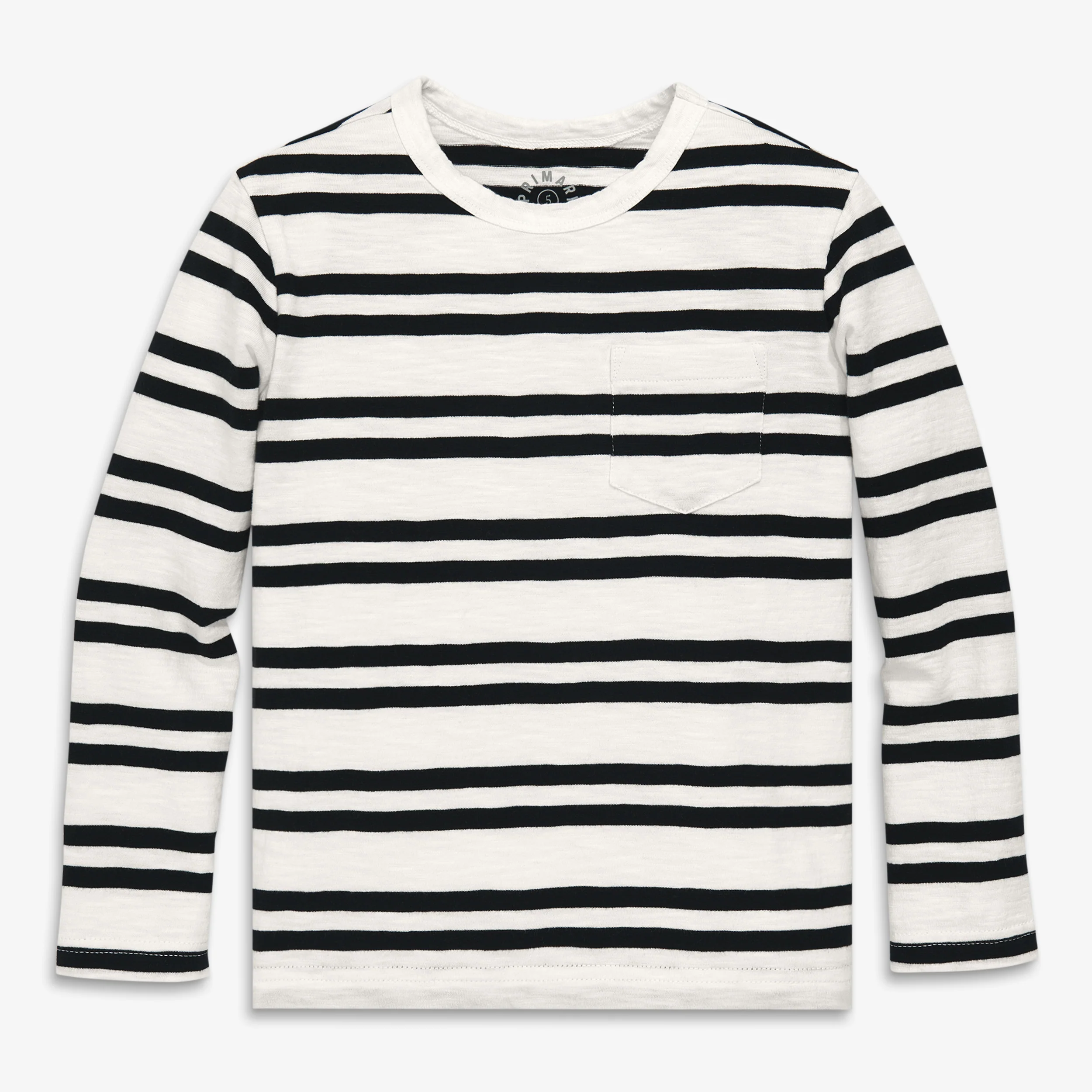 Clearance kids long sleeve slub pocket stripe tee - Image 3