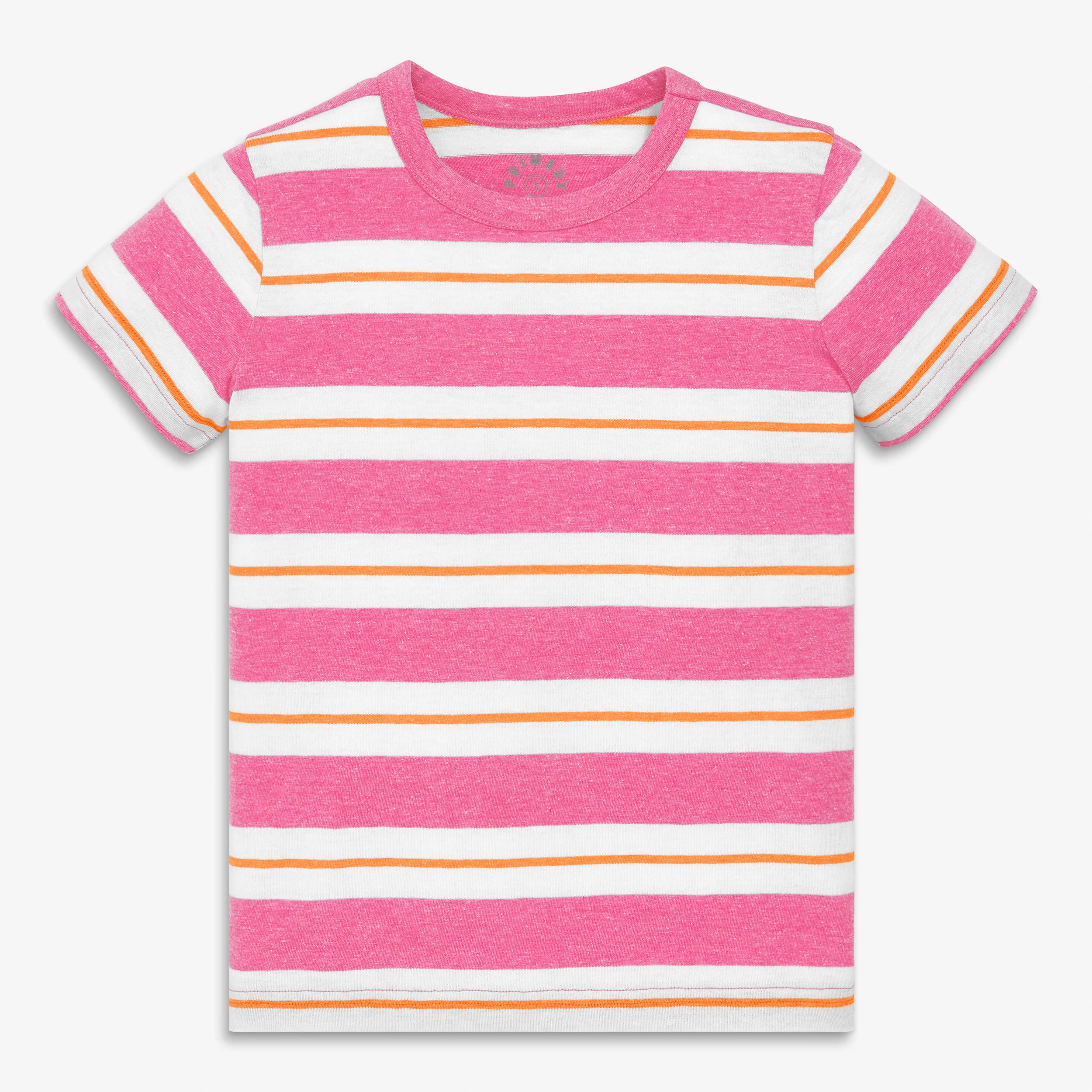 Kids heathered tee in multi stripe - Image 3