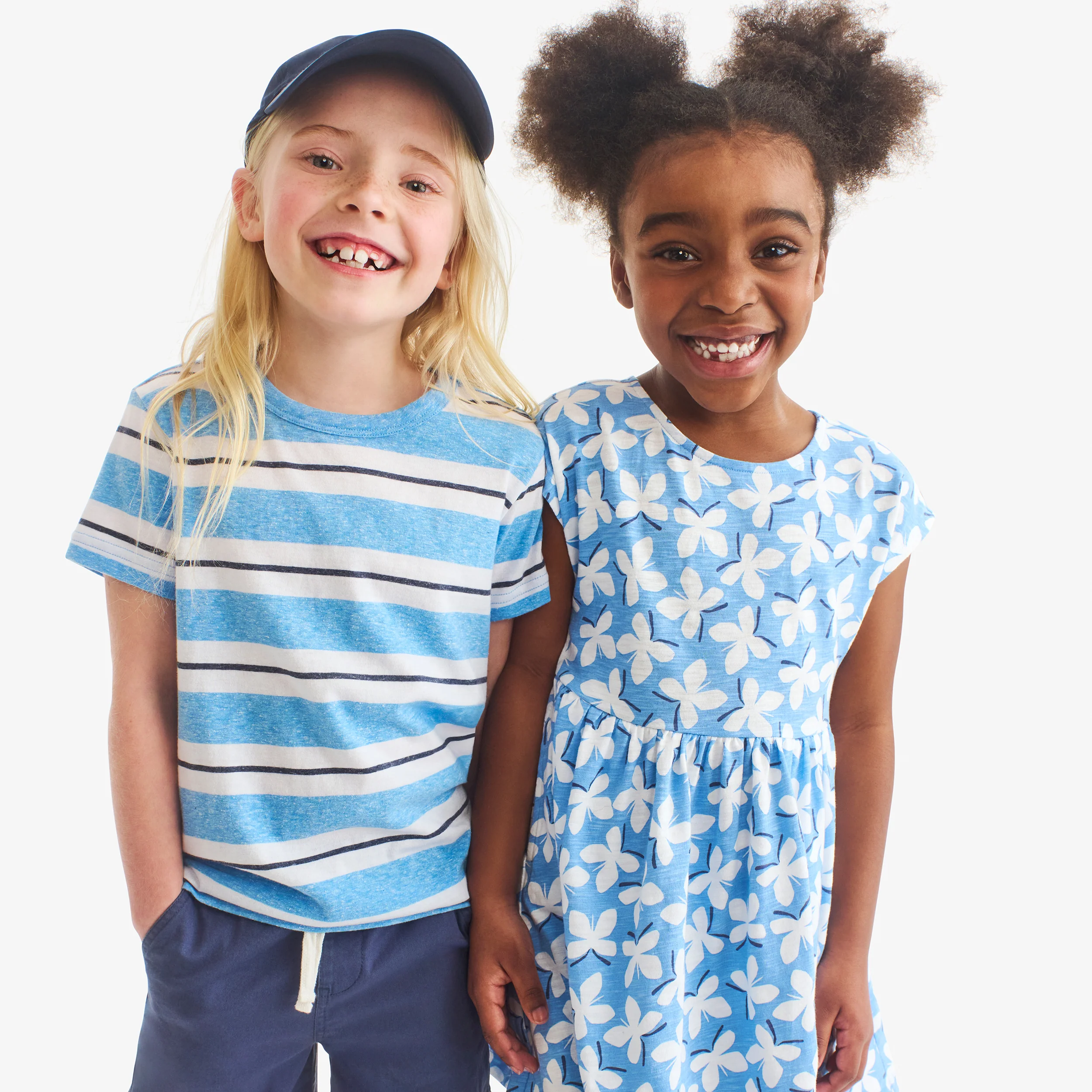 Kids heathered tee in multi stripe - Image 6