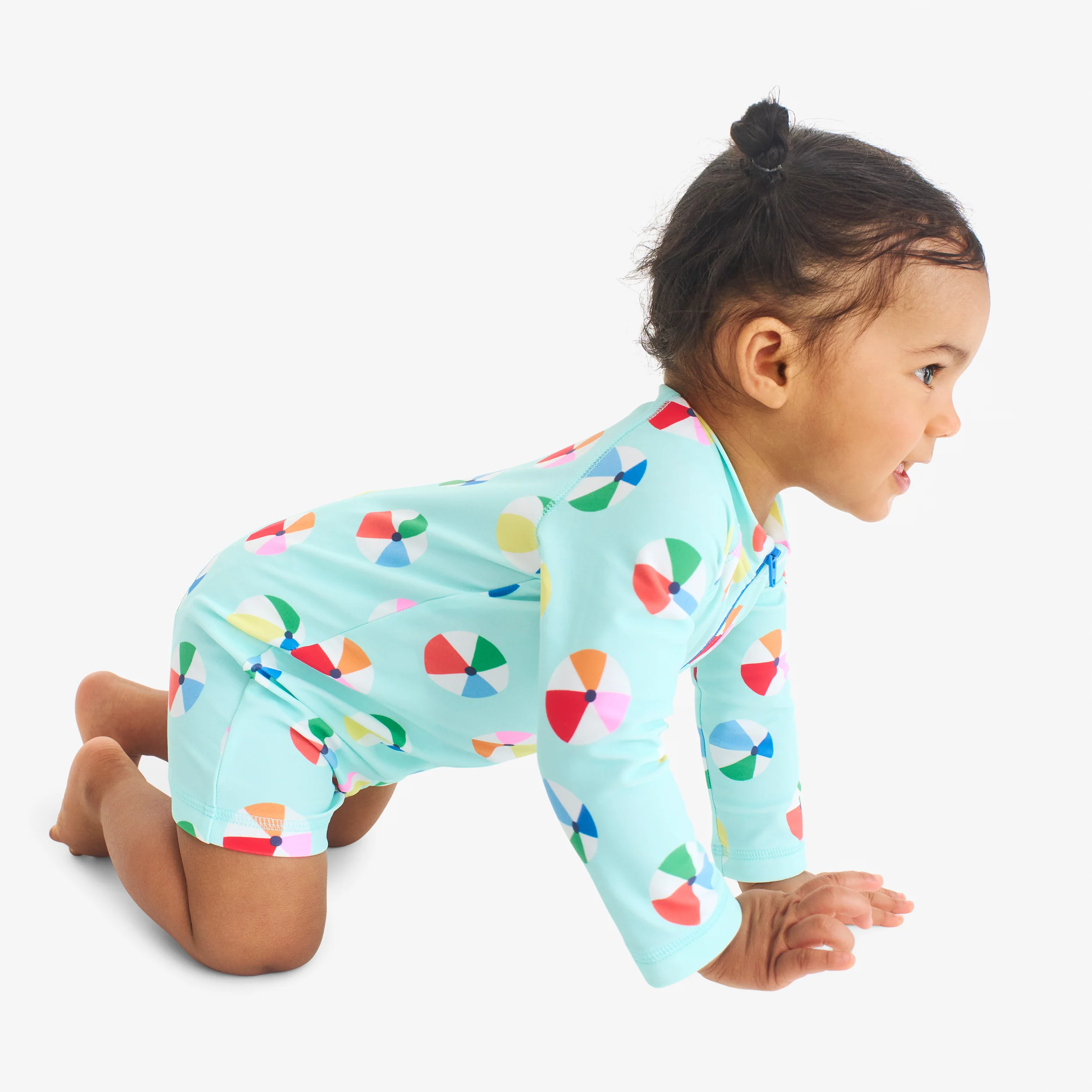 Baby one-piece rash guard in beach balls - Image 3