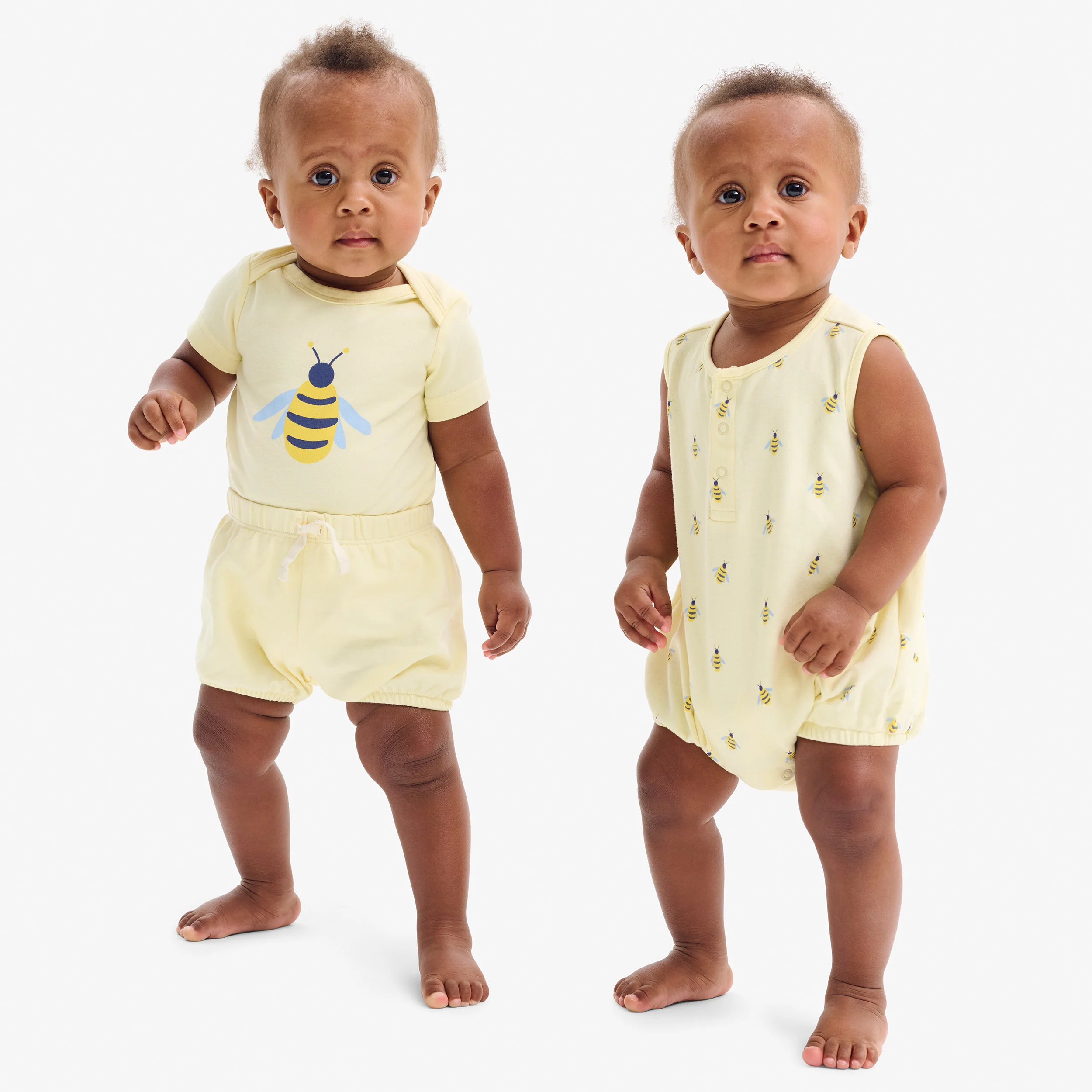 Organic short sleeve bumblebee babysuit - Image 3
