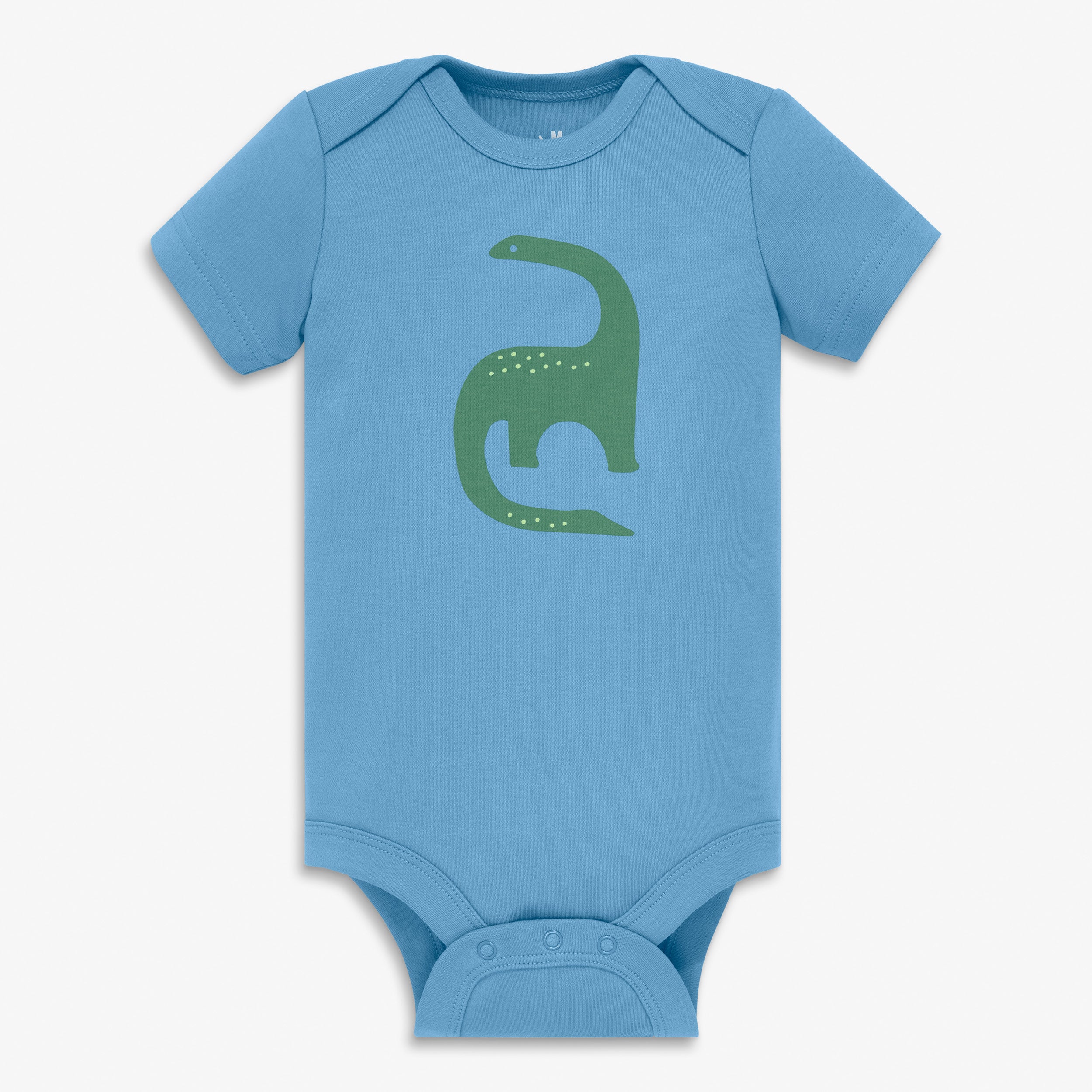 Organic short sleeve dino babysuit