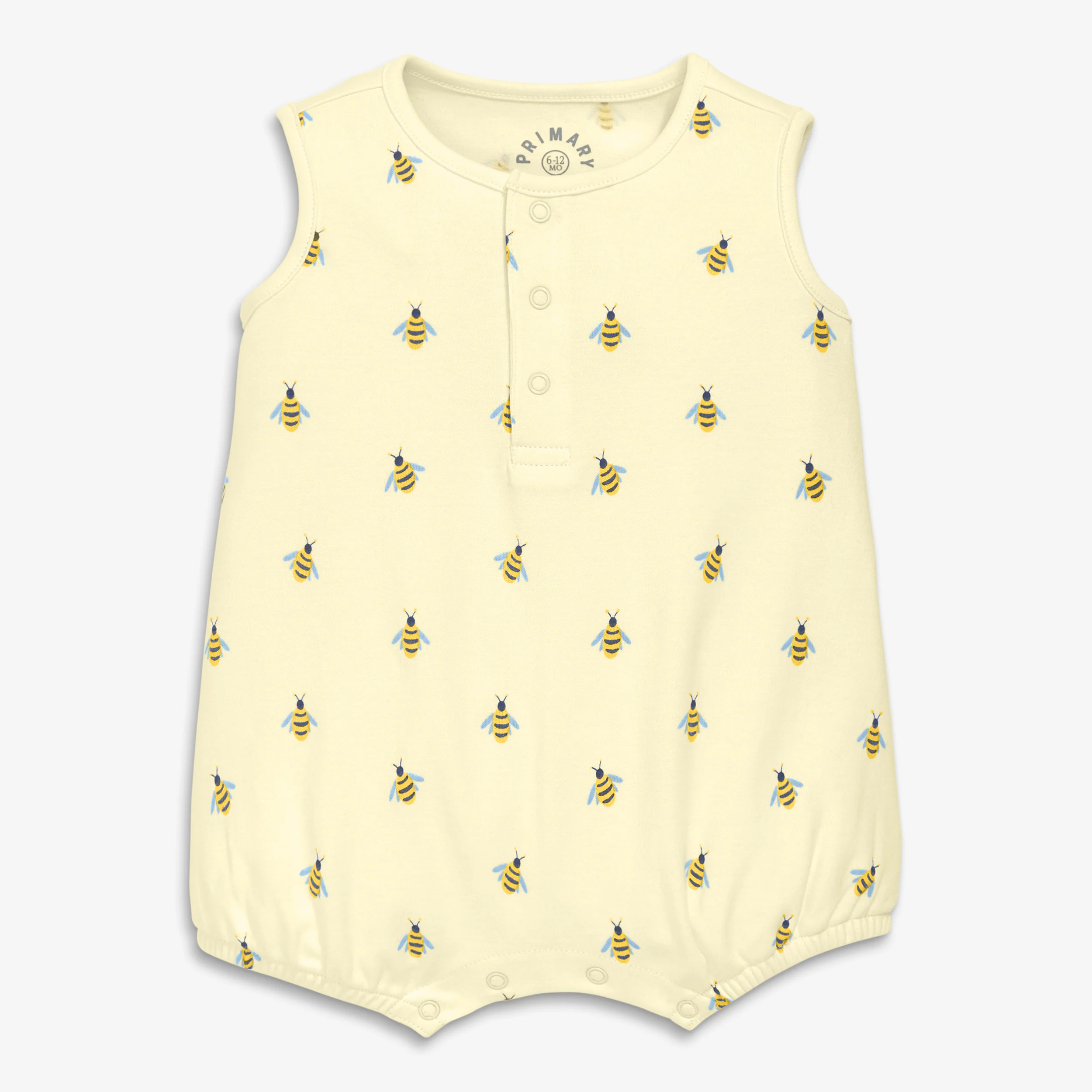Baby organic henley tank shortie in baby bugs - Image 4