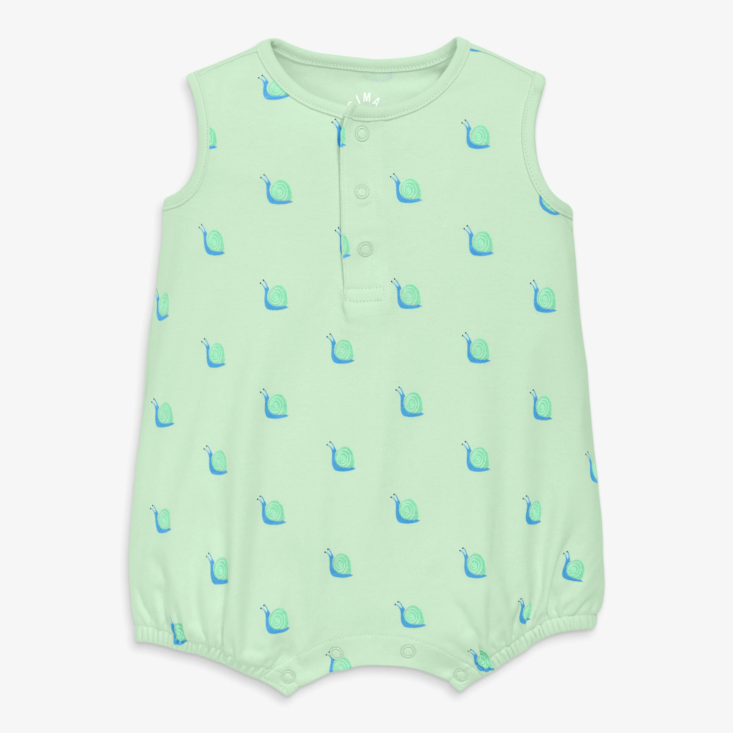 Baby organic henley tank shortie in baby bugs - Image 5