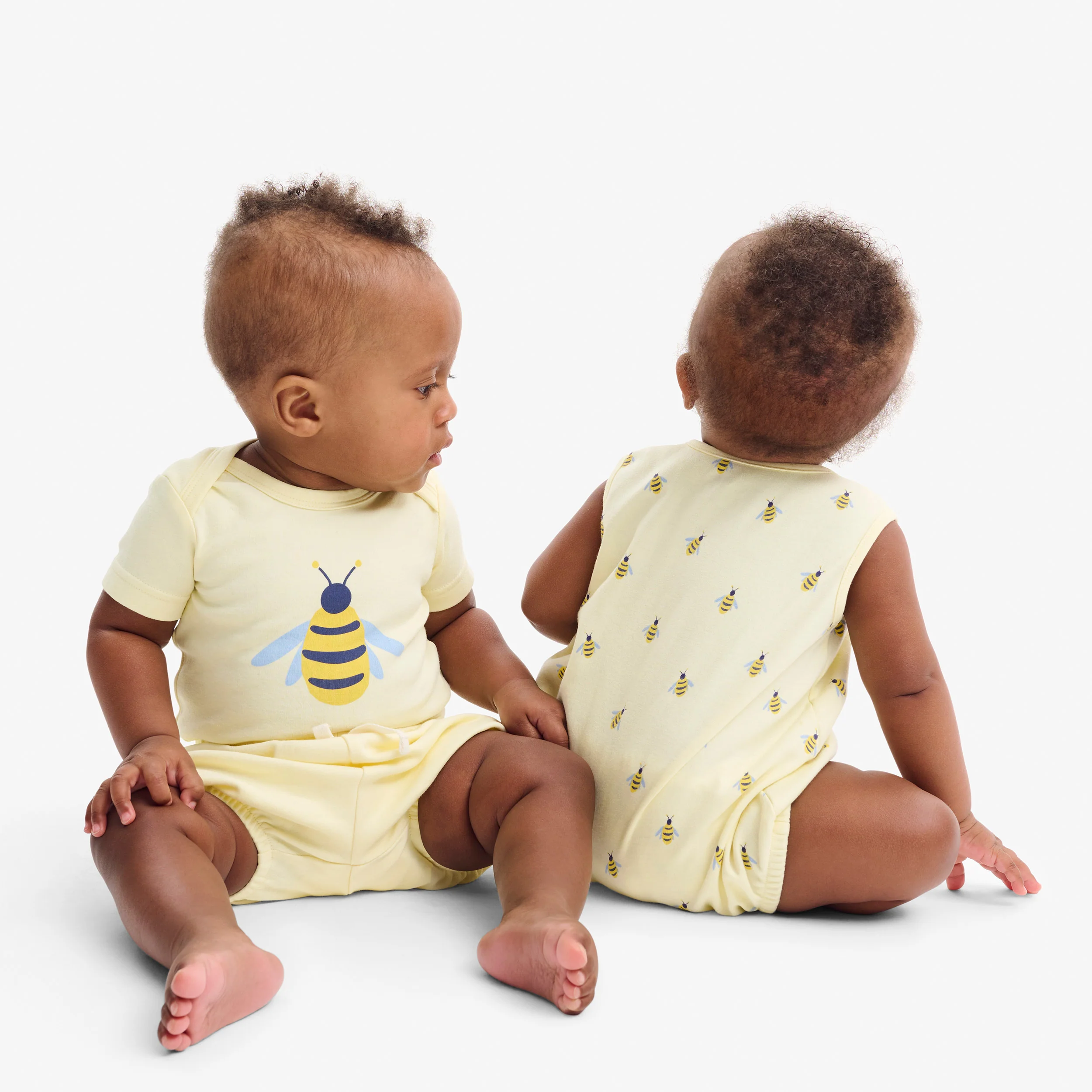 Baby organic henley tank shortie in baby bugs - Image 7