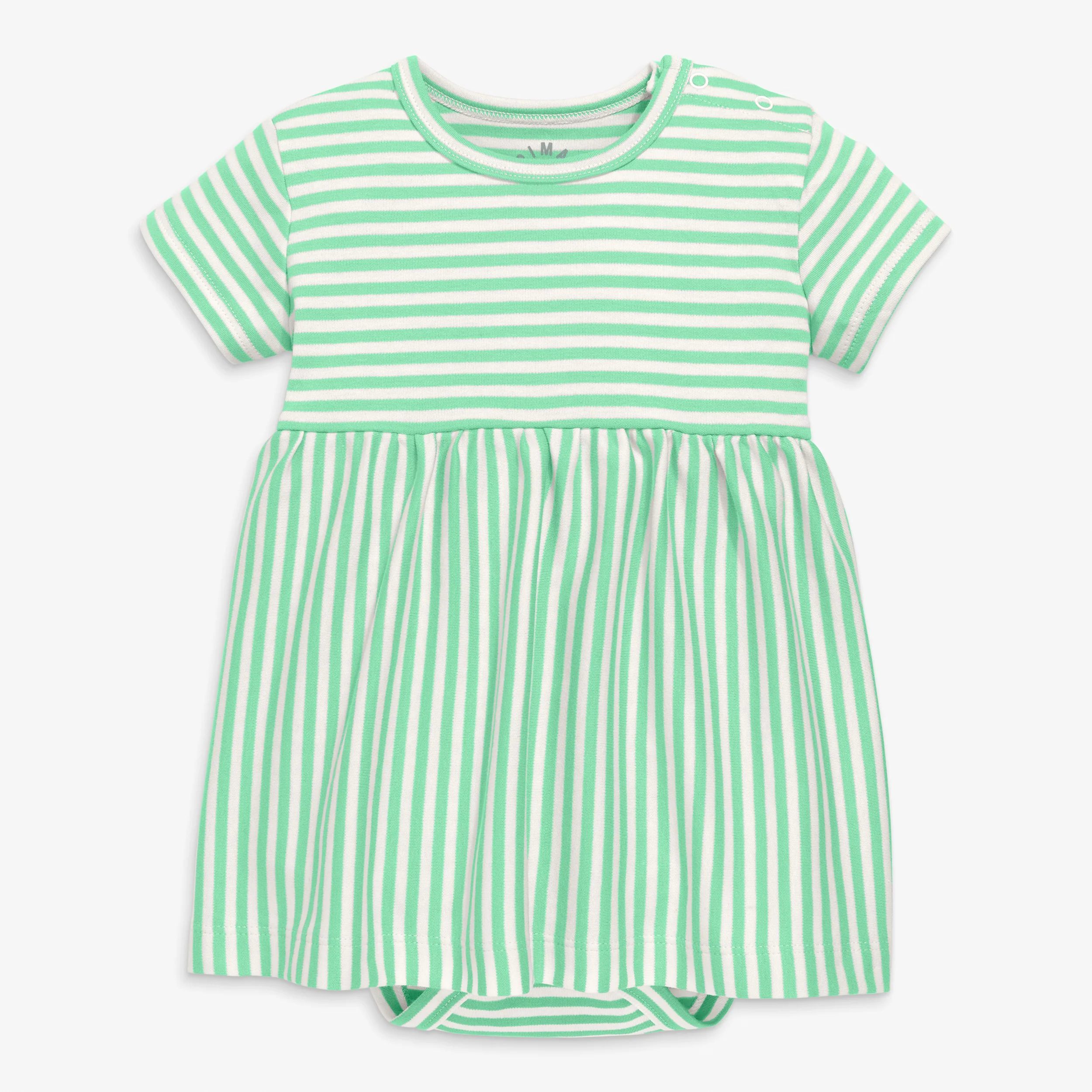 Clearance organic babysuit dress in stripe - Image 2