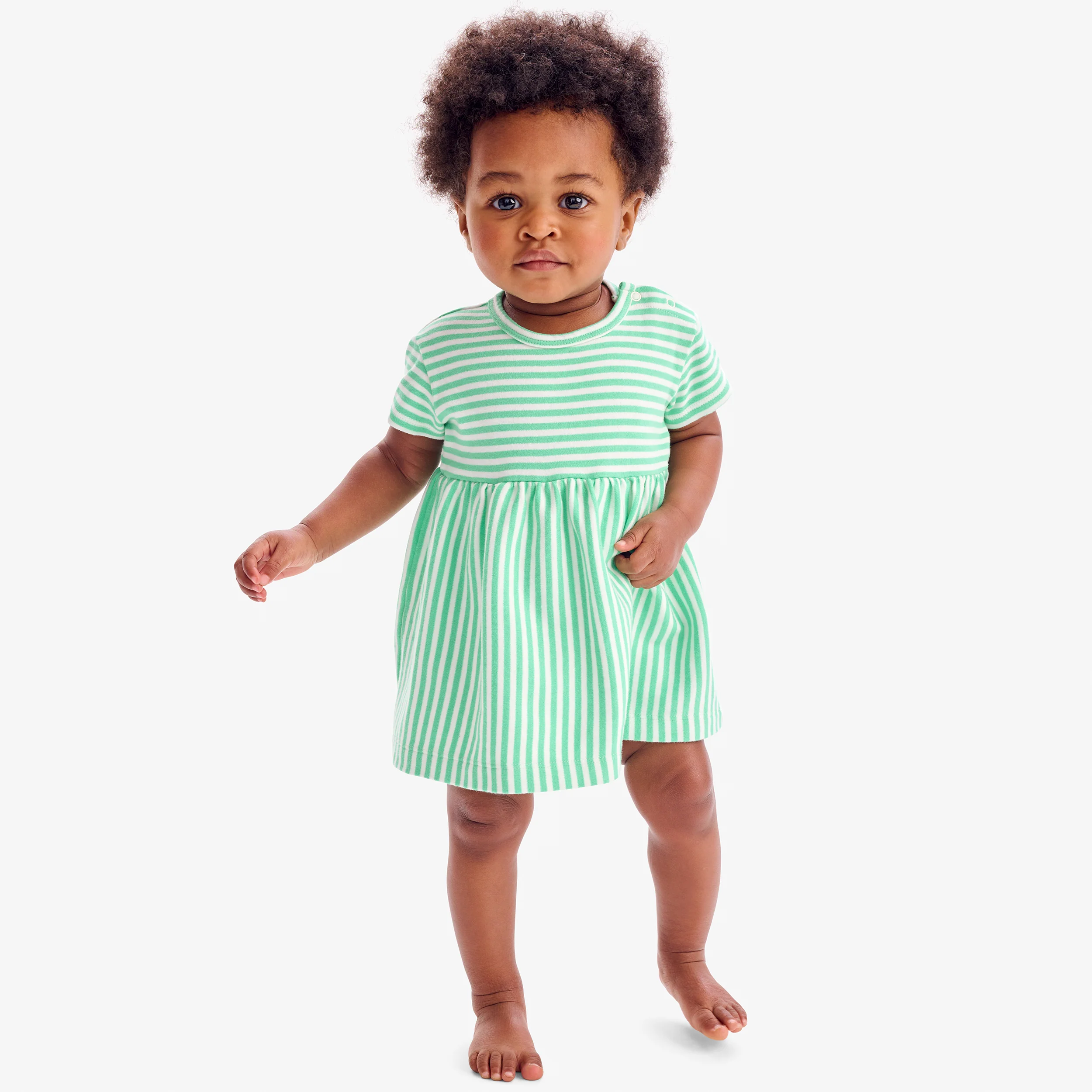 Clearance organic babysuit dress in stripe - Image 6