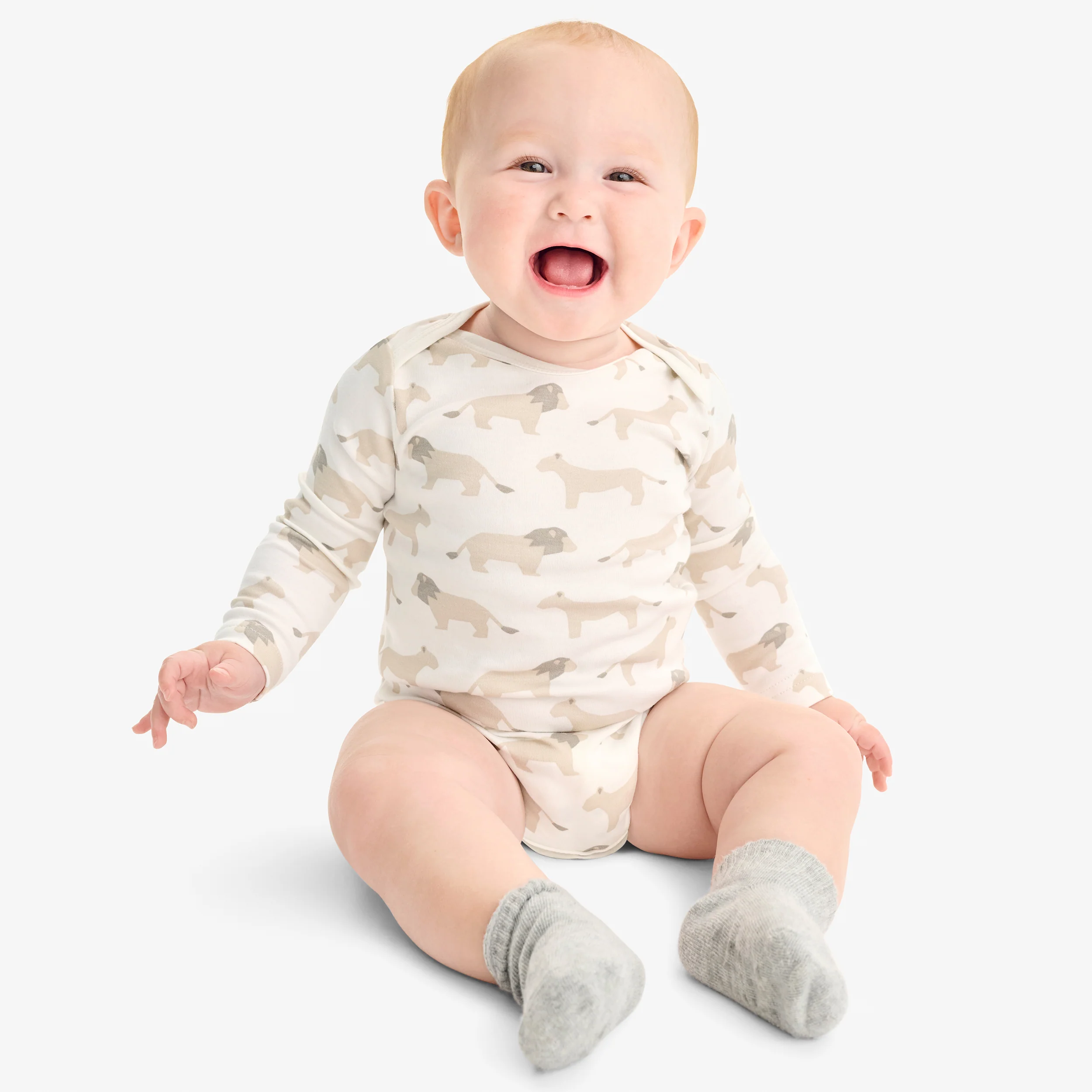 Organic long sleeve babysuit in animal friends - Image 8