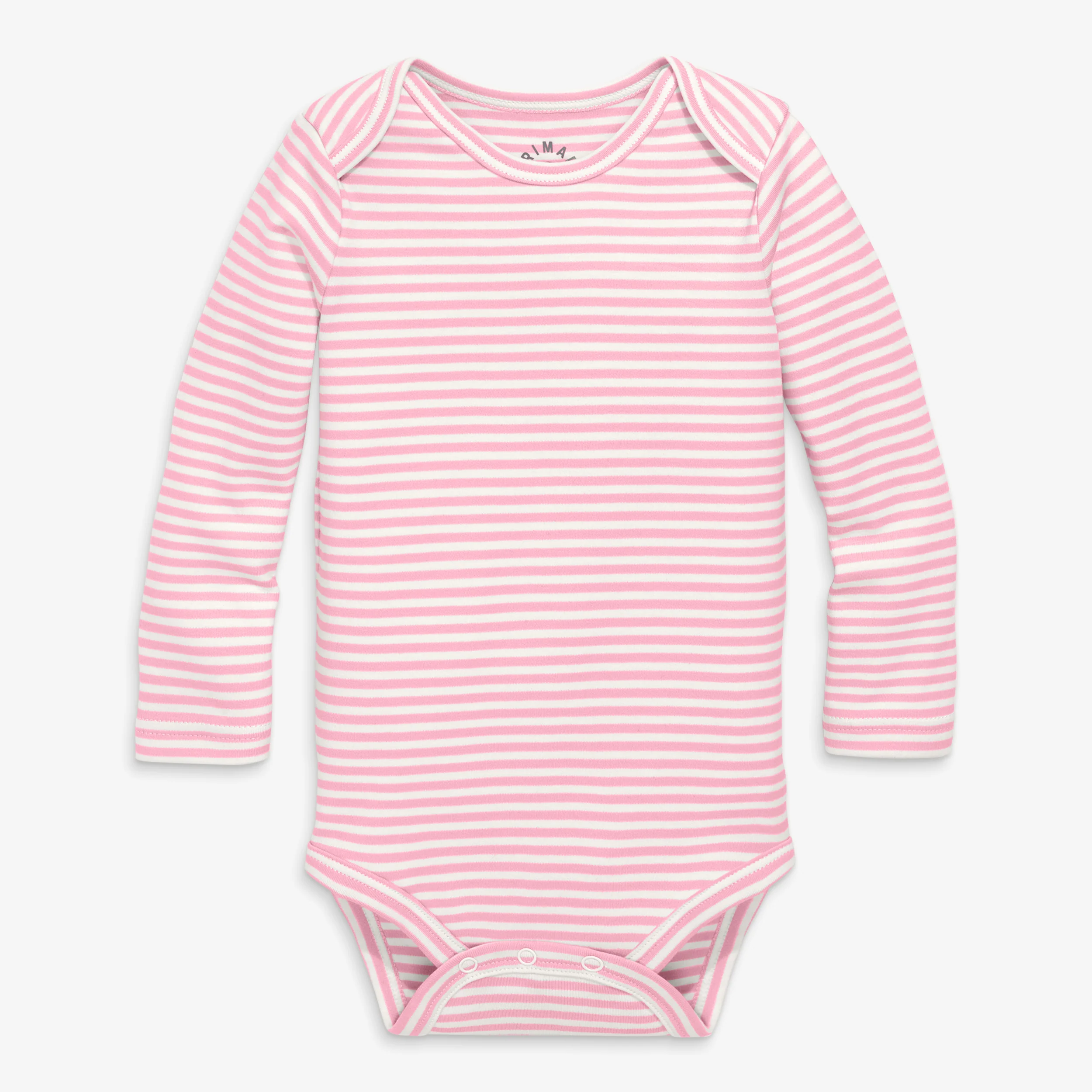 Organic long sleeve babysuit in stripe - Image 2